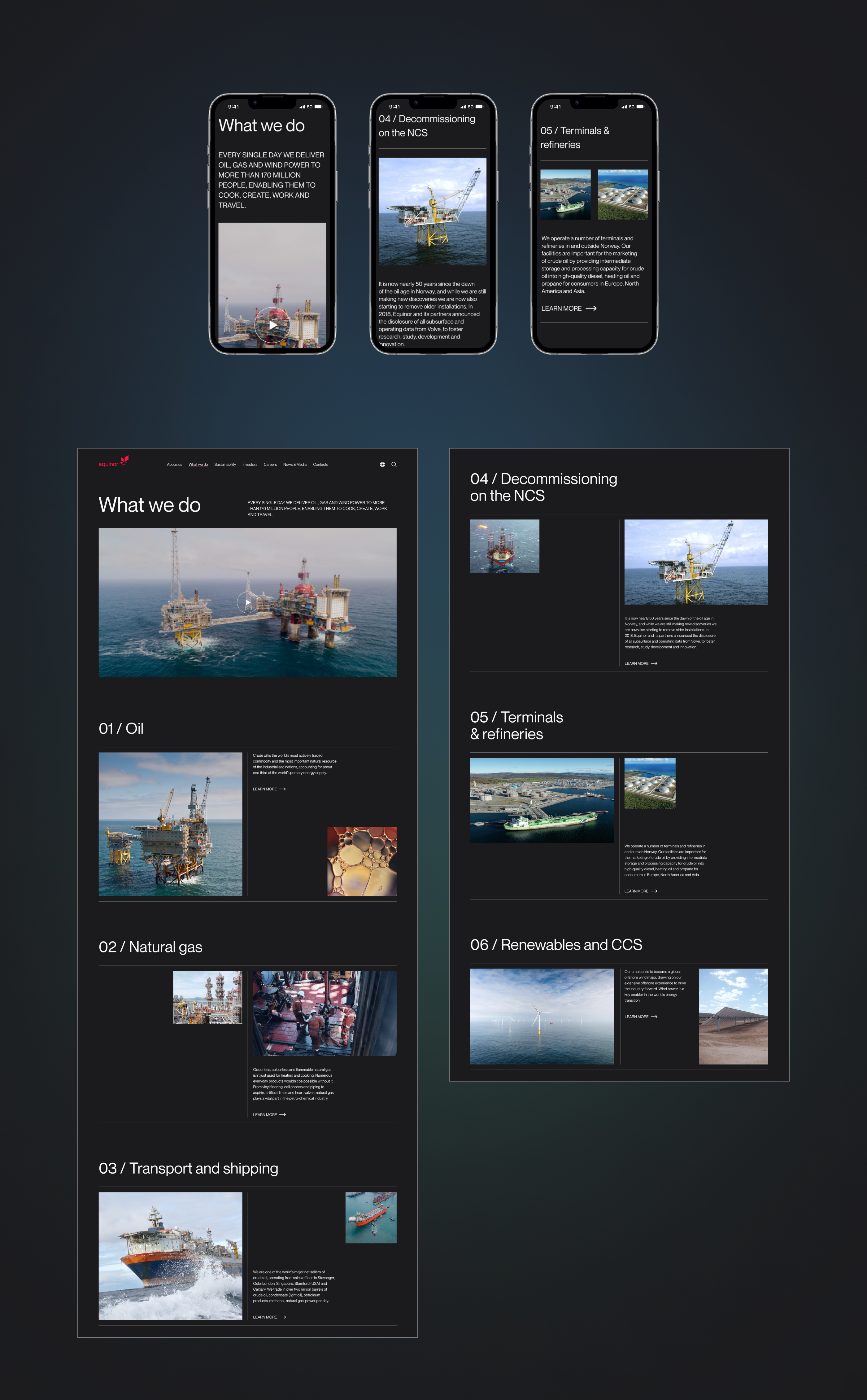 Equinor ASA — Corporate website — Изображение №4 — Брендинг, Интерфейсы на Dprofile