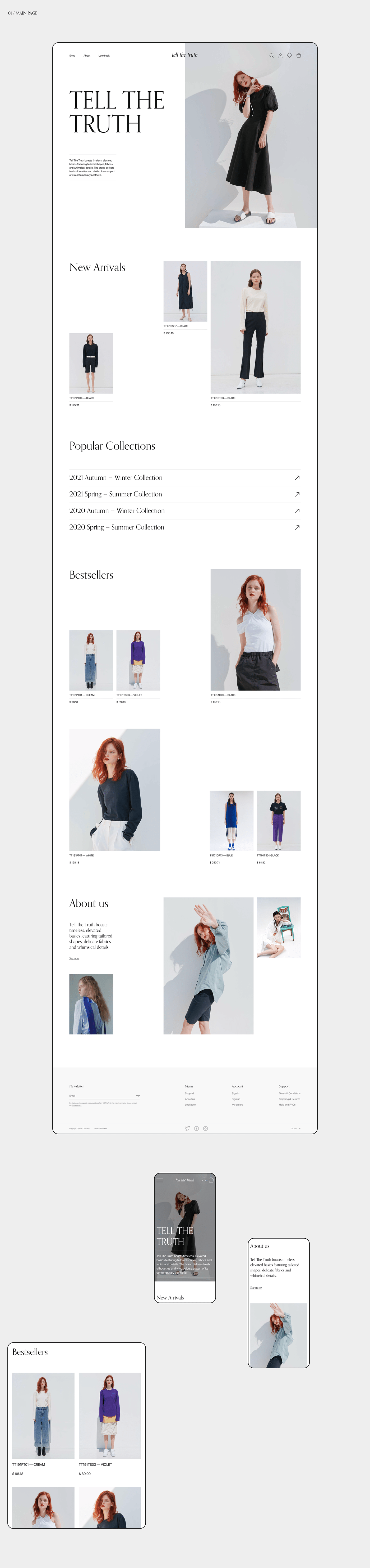 Tell The Truth — E-commerce — Изображение №2 — Интерфейсы на Dprofile