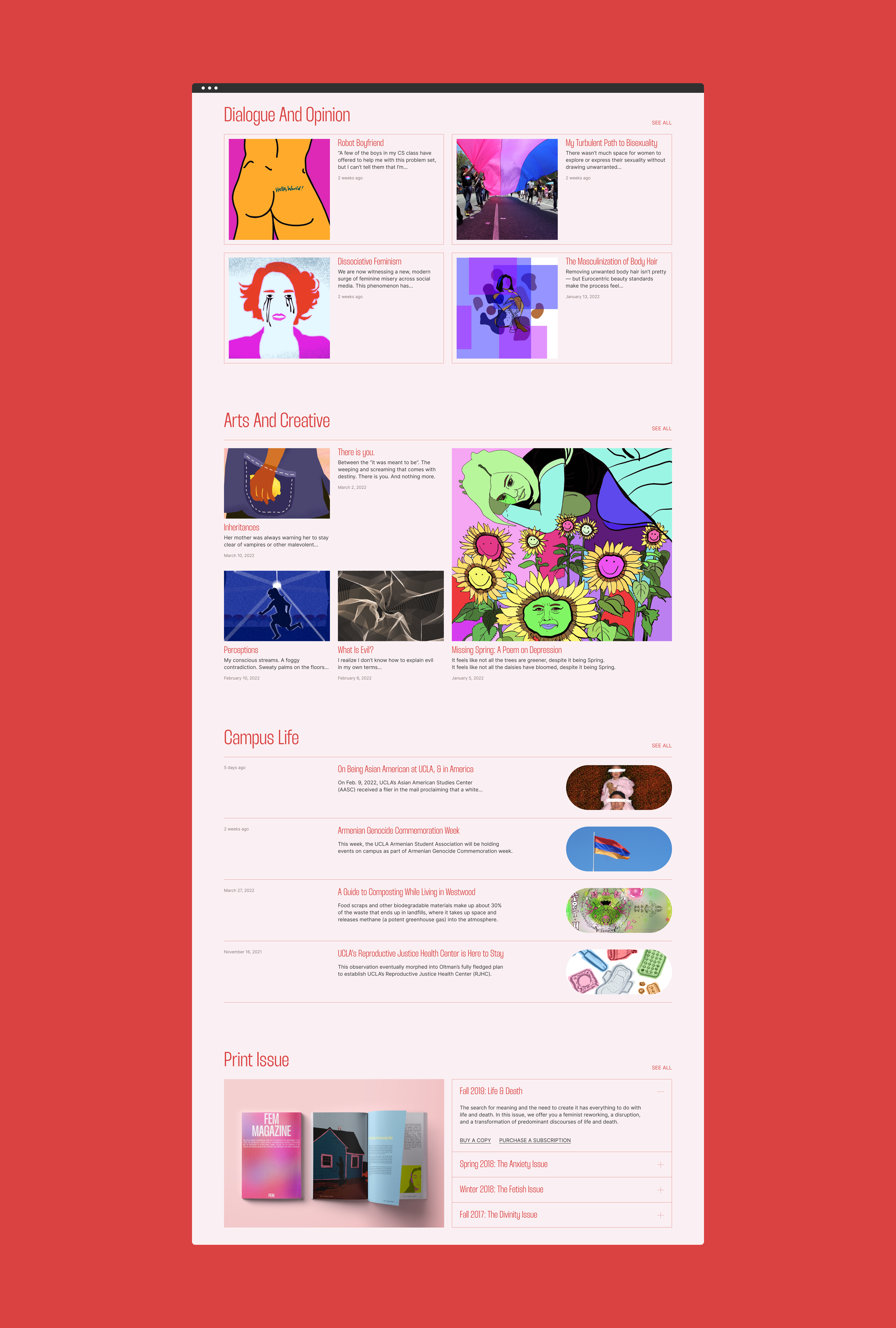 FEM Newsmagazine — Изображение №3 — Брендинг, Интерфейсы на Dprofile