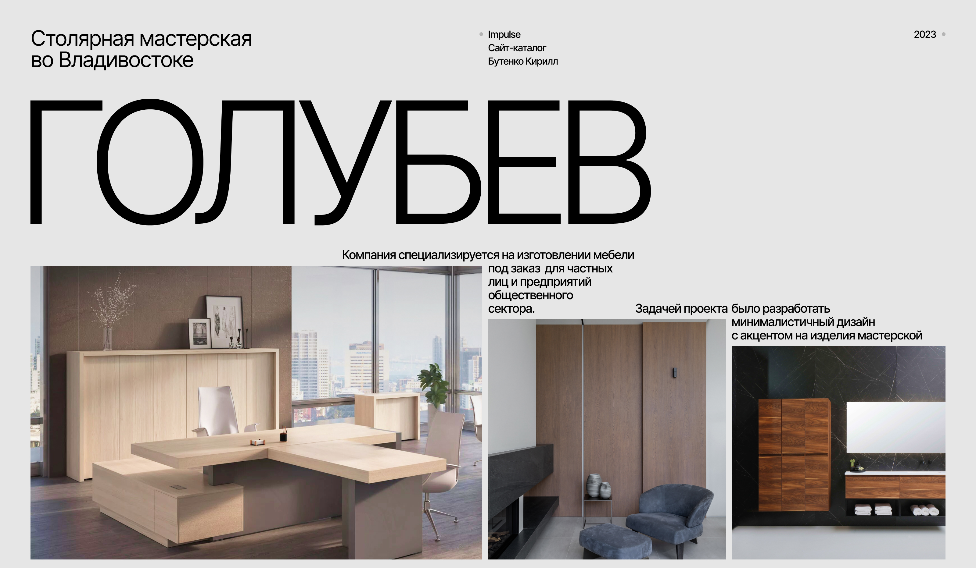 Голубев | Столярная мастерская — Изображение №1 — Интерфейсы на Dprofile