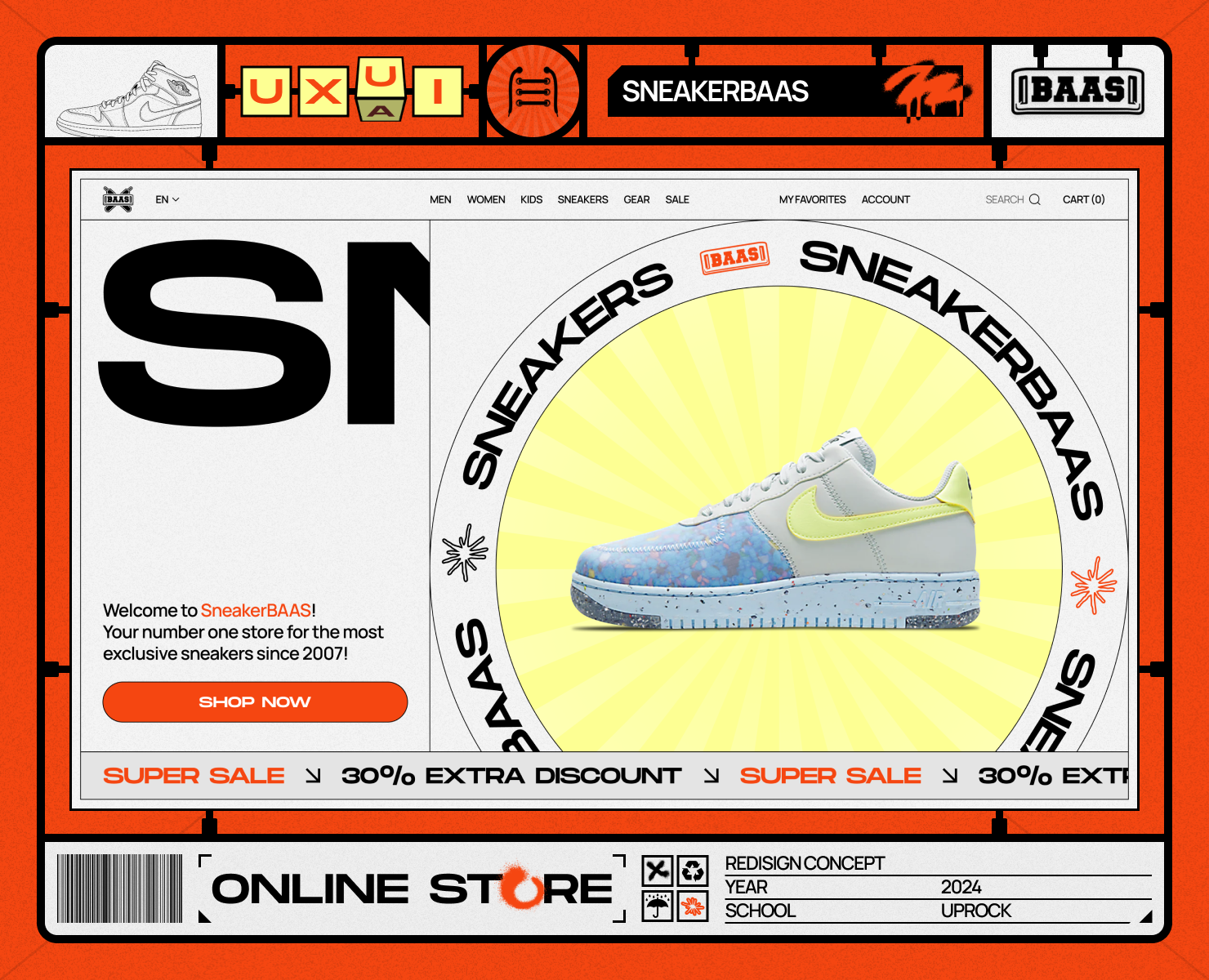 Sneakerbaas | Интернет-магазин кроссовок — Интерфейсы на Dprofile