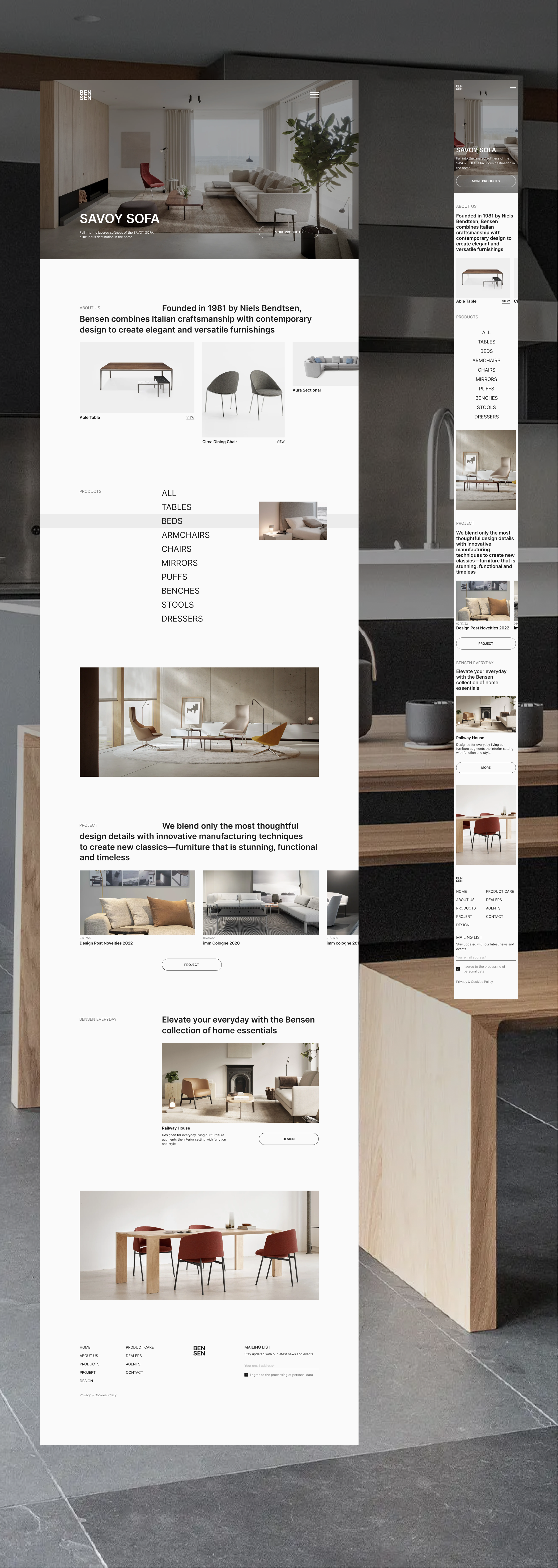 Redesign concept BENSEN website — Изображение №2 — Интерфейсы на Dprofile