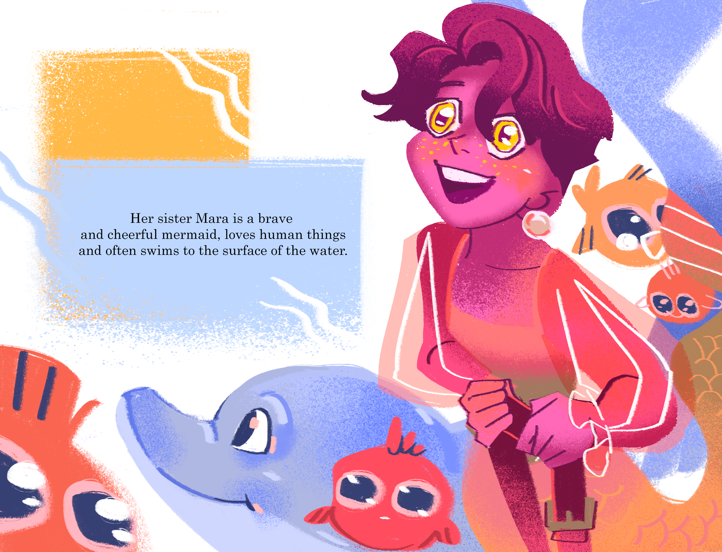 Лея и Мара - иллюстрация детской сказки (mermay) — Изображение №5 — Иллюстрация на Dprofile