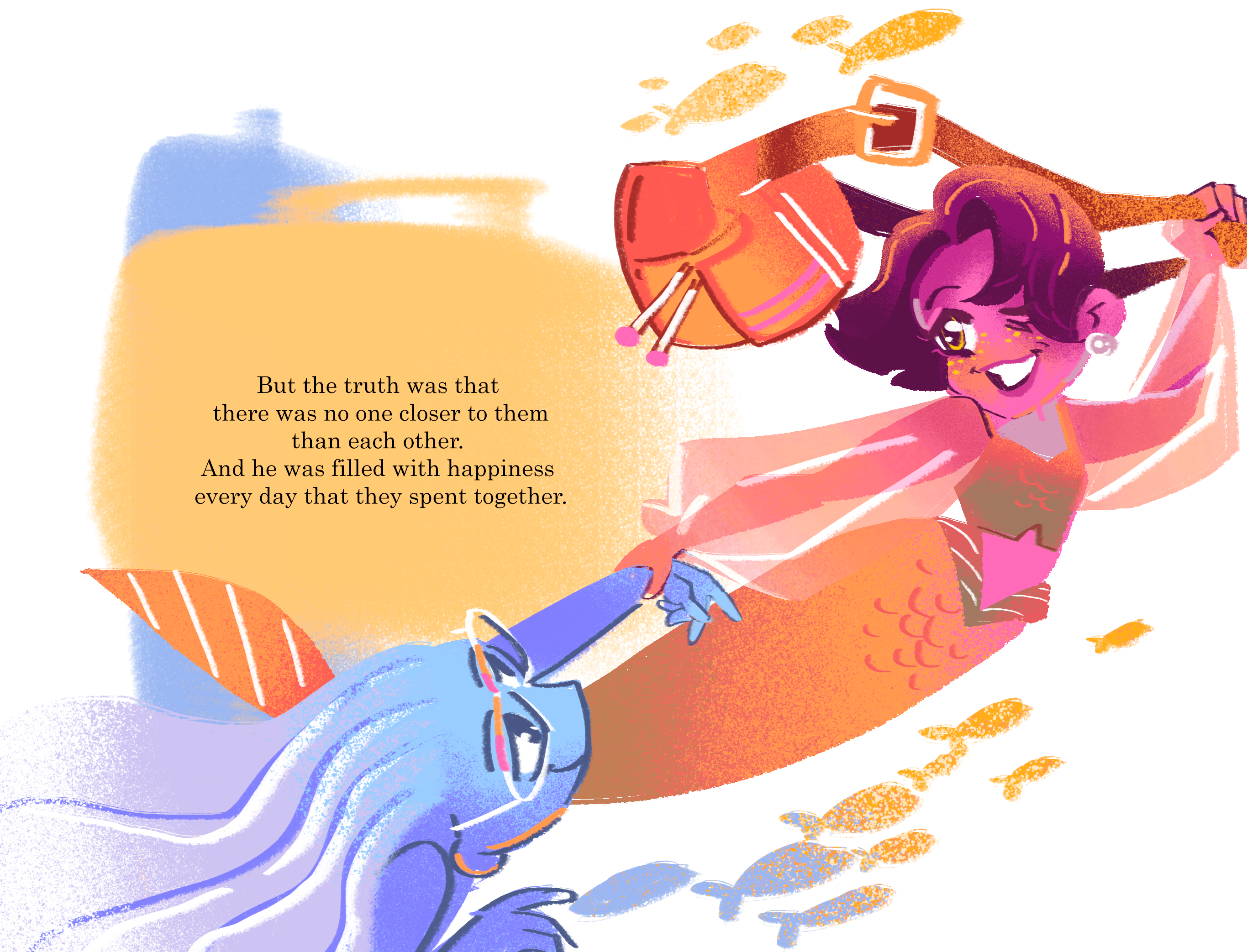 Лея и Мара - иллюстрация детской сказки (mermay) — Изображение №3 — Иллюстрация на Dprofile