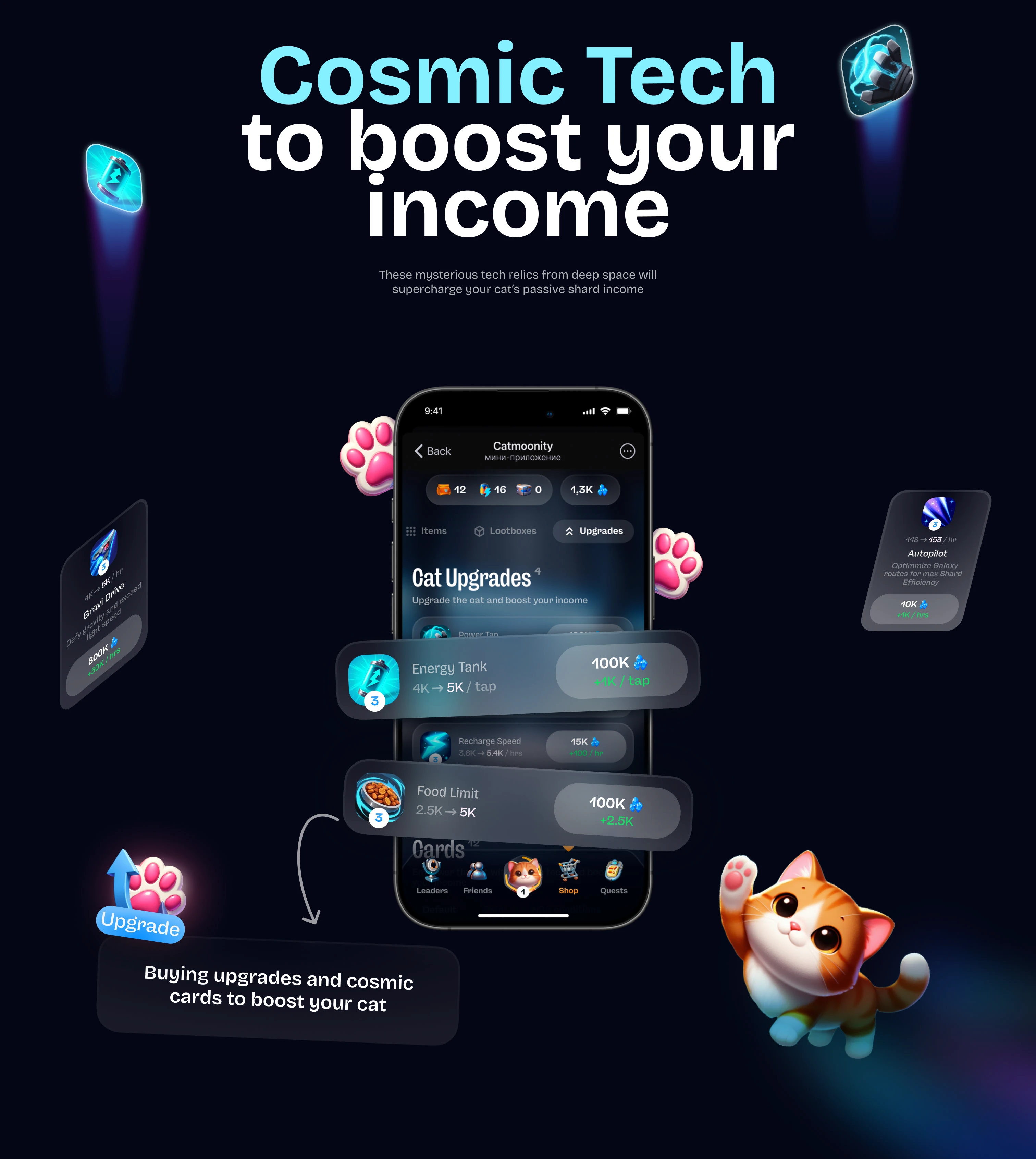 Mobile Design for Gaming App | Catmoonity — Изображение №4 — Интерфейсы, Иллюстрация на Dprofile