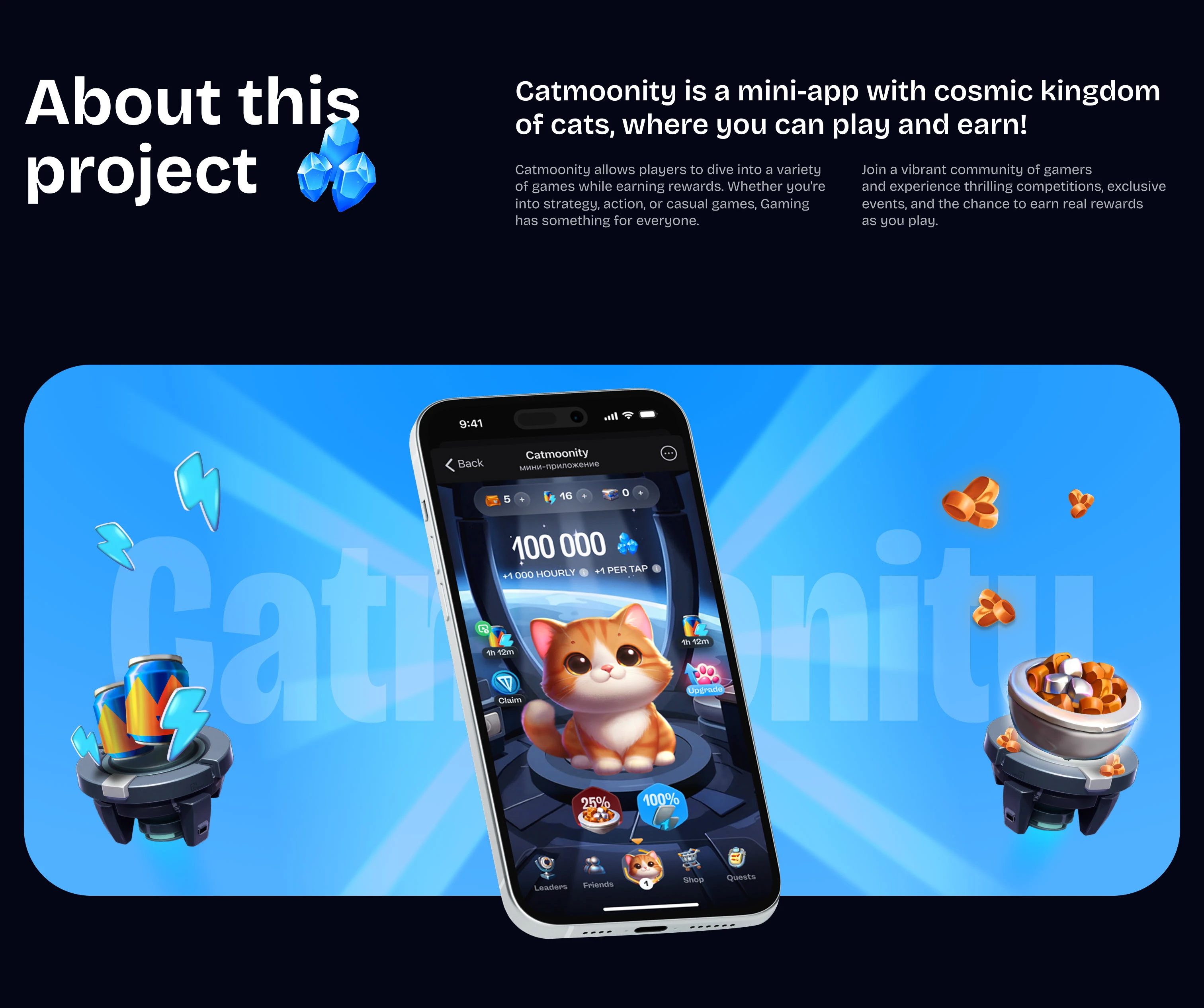 Mobile Design for Gaming App | Catmoonity — Изображение №2 — Интерфейсы, Иллюстрация на Dprofile