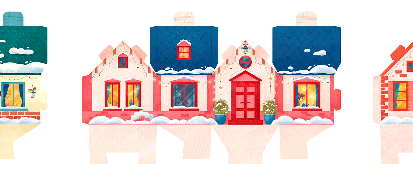 Advent calendar. WINTER HOUSES — Изображение №5 — Брендинг, Иллюстрация на Dprofile