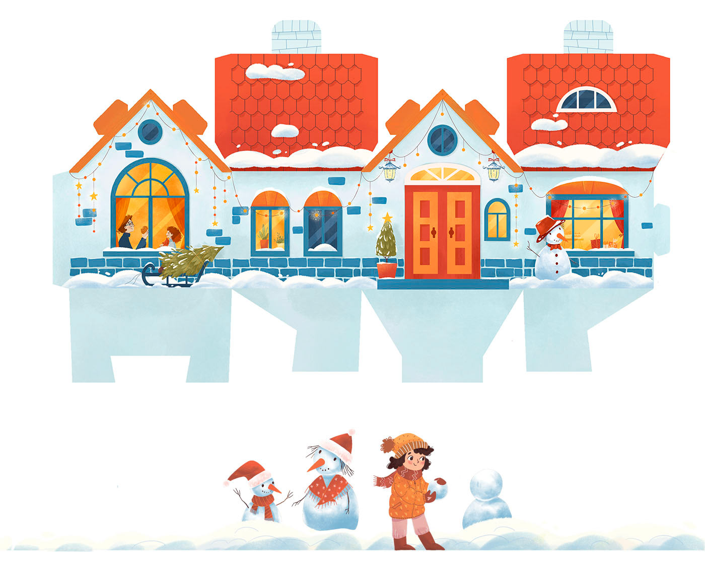 Advent calendar. WINTER HOUSES — Изображение №6 — Брендинг, Иллюстрация на Dprofile