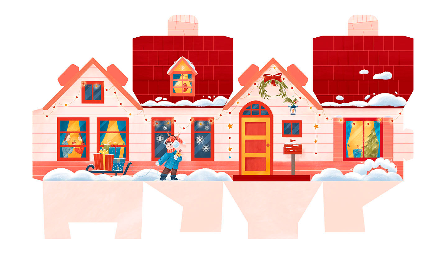 Advent calendar. WINTER HOUSES — Изображение №4 — Брендинг, Иллюстрация на Dprofile