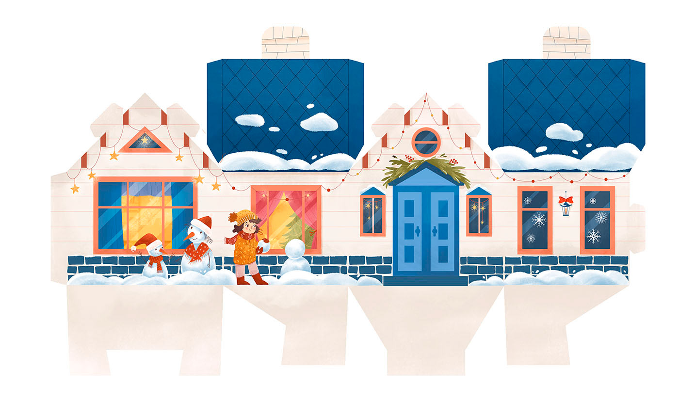 Advent calendar. WINTER HOUSES — Изображение №10 — Брендинг, Иллюстрация на Dprofile