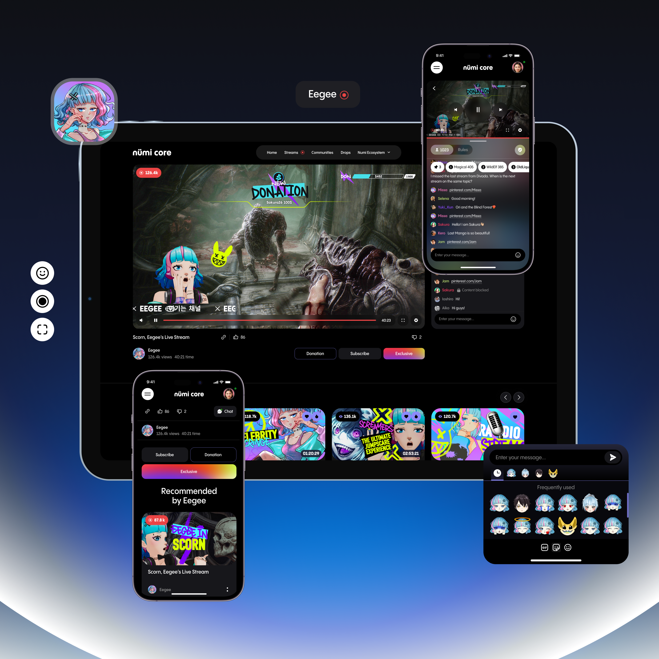 Nümi Core | Streaming, Сommunities, In-game Drops — Изображение №26 — Интерфейсы, Брендинг на Dprofile