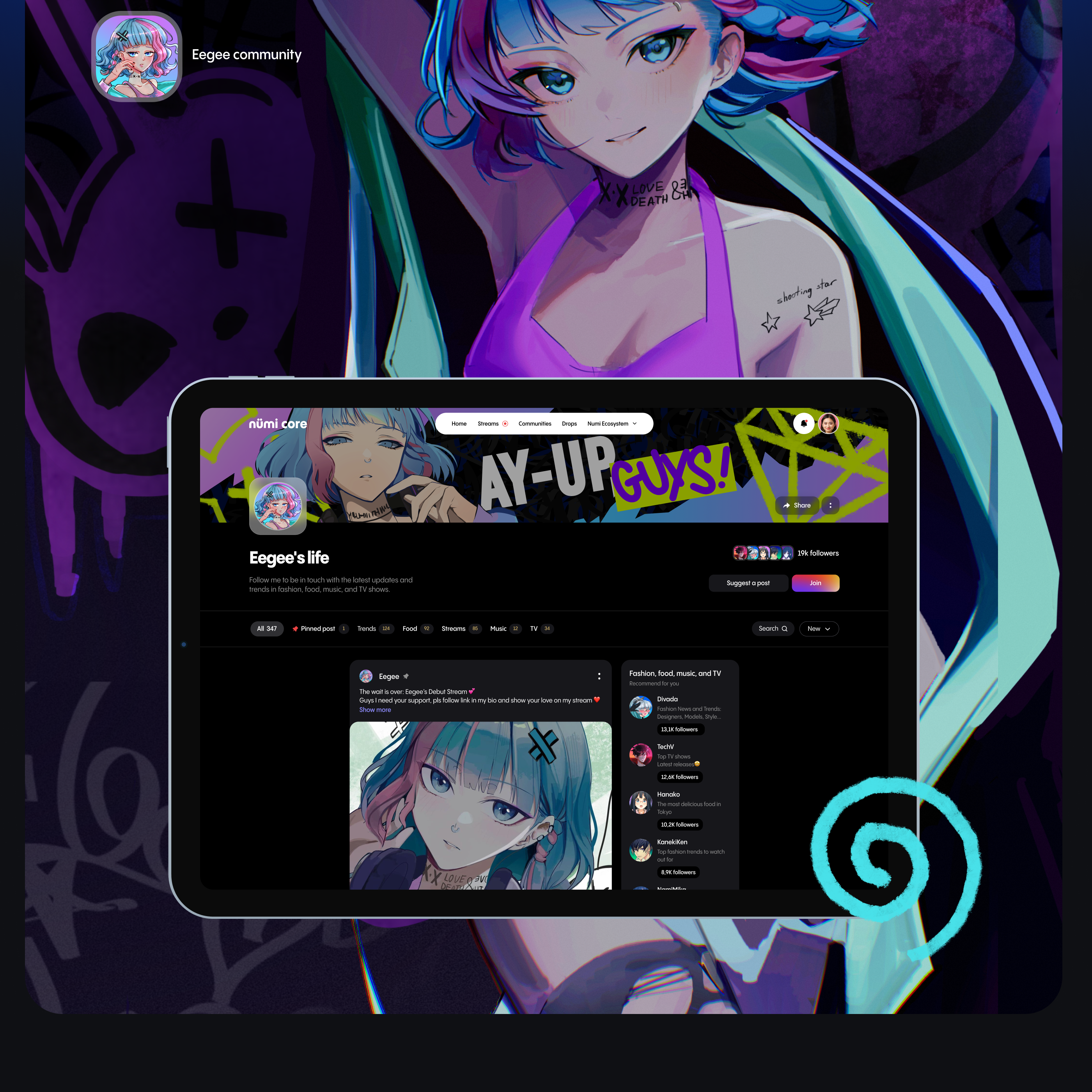 Nümi Core | Streaming, Сommunities, In-game Drops — Изображение №28 — Интерфейсы, Брендинг на Dprofile