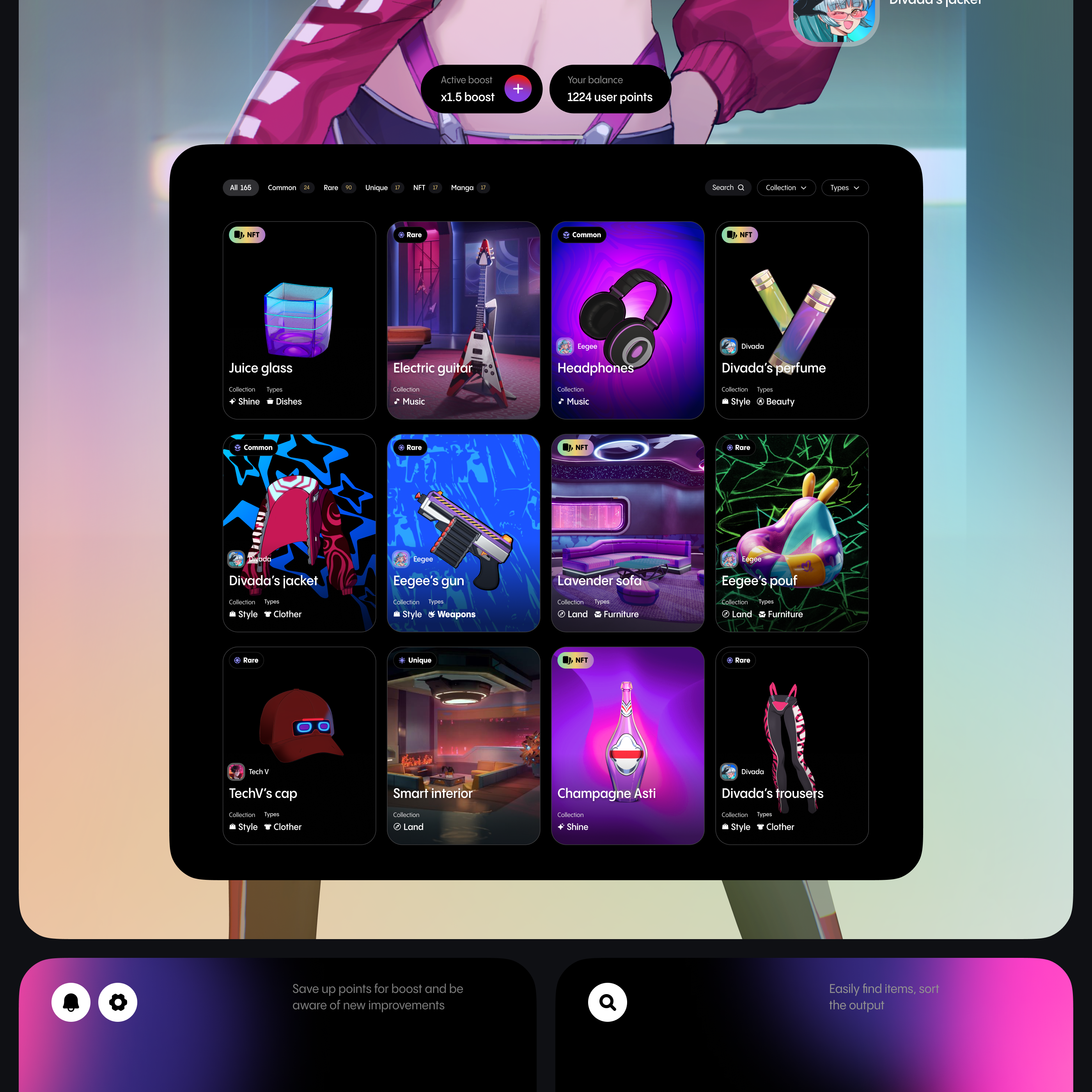 Nümi Core | Streaming, Сommunities, In-game Drops — Изображение №7 — Интерфейсы, Брендинг на Dprofile