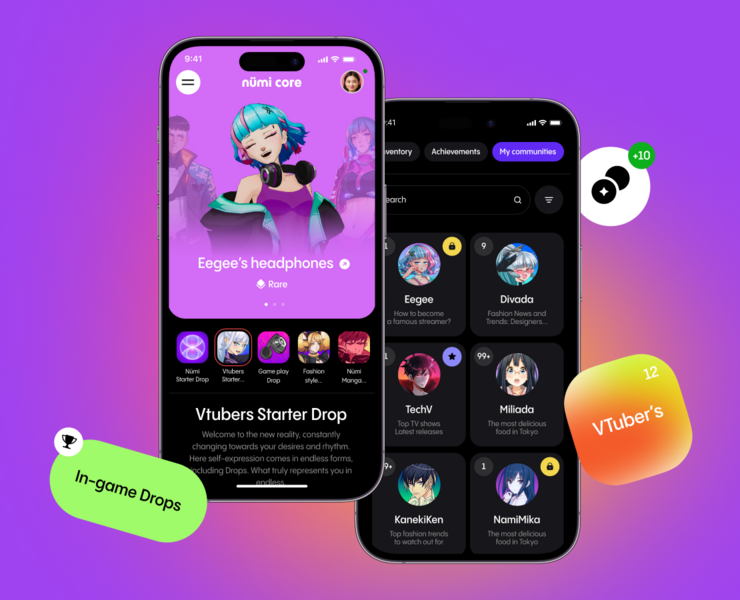 Nümi Core | Streaming, Сommunities, In-game Drops — Интерфейсы, Брендинг на Dprofile