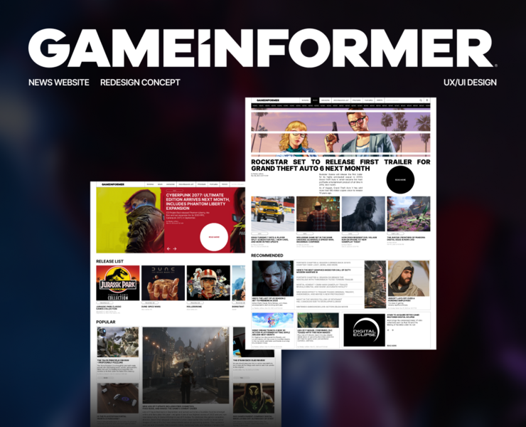 GAMEINFORMER | News website — Интерфейсы на Dprofile