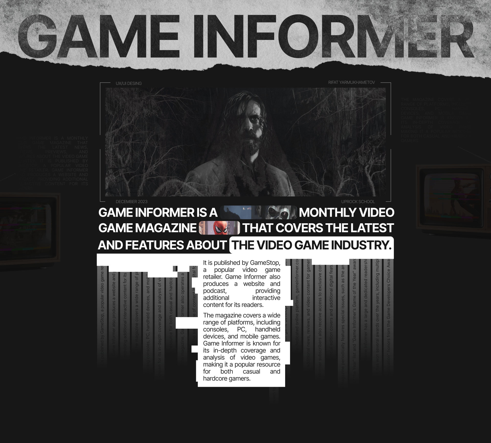 GAMEINFORMER | News website — Изображение №1 — Интерфейсы на Dprofile