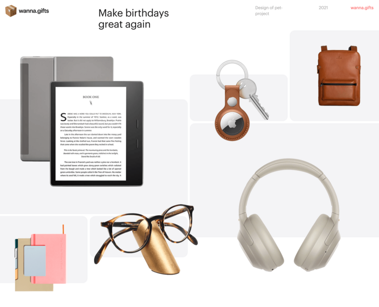 Wanna Gifts • Make birthdays great again — Интерфейсы, Графика на Dprofile