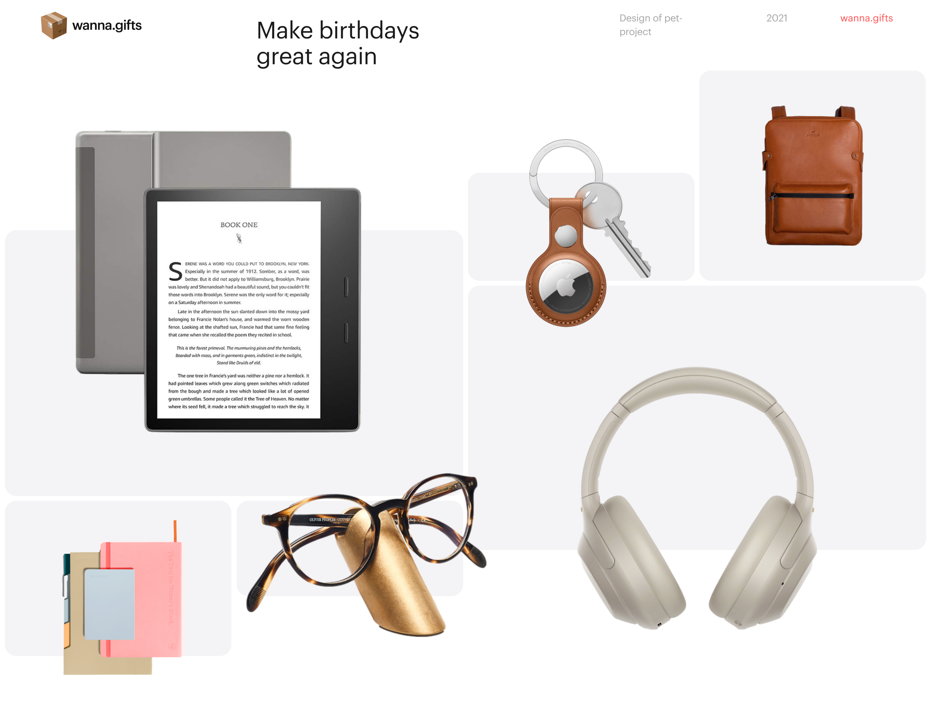 Wanna Gifts • Make birthdays great again — Изображение №1 — Графика, Интерфейсы на Dprofile