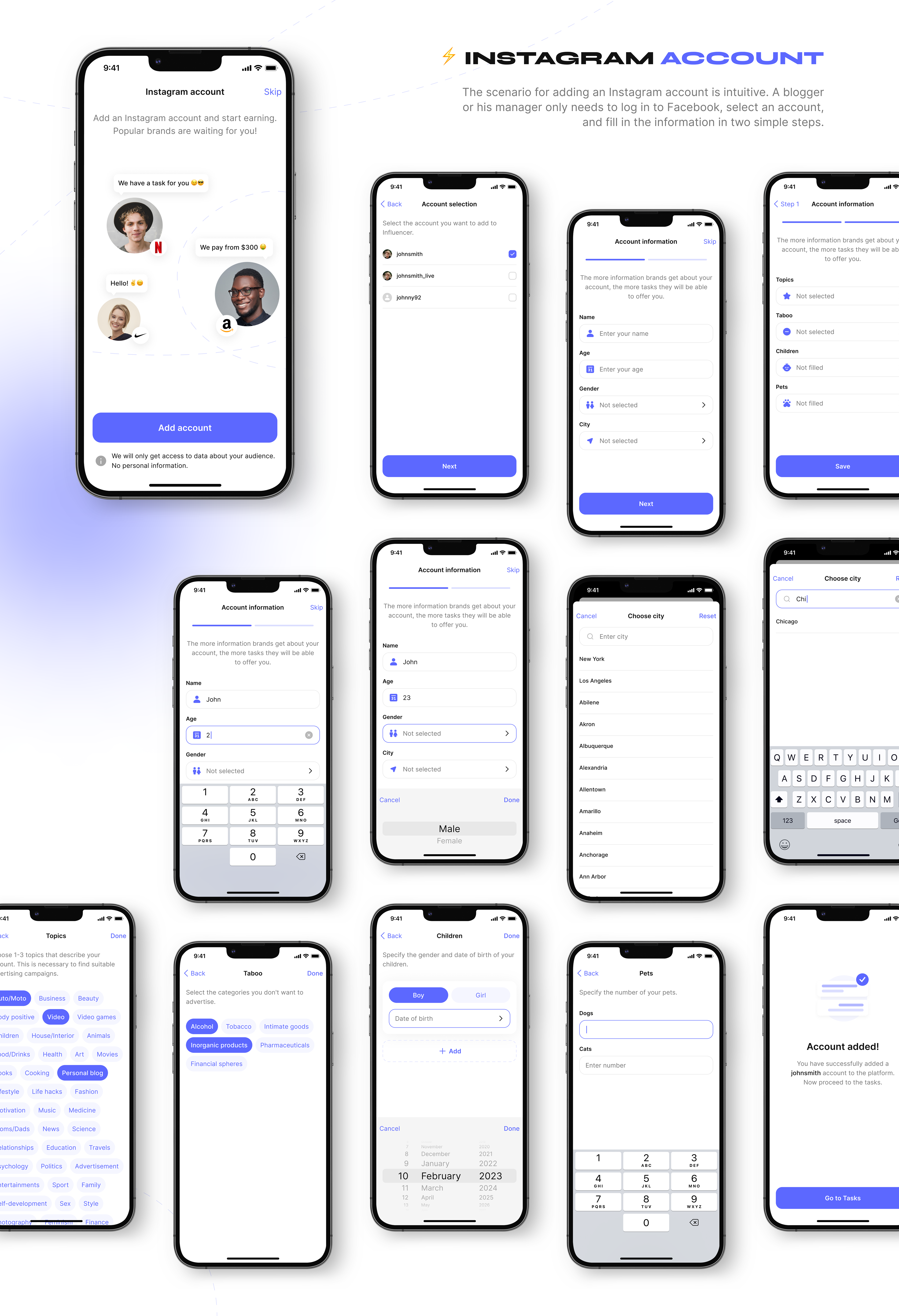 Influencer | Mobile App — Изображение №12 — Интерфейсы на Dprofile