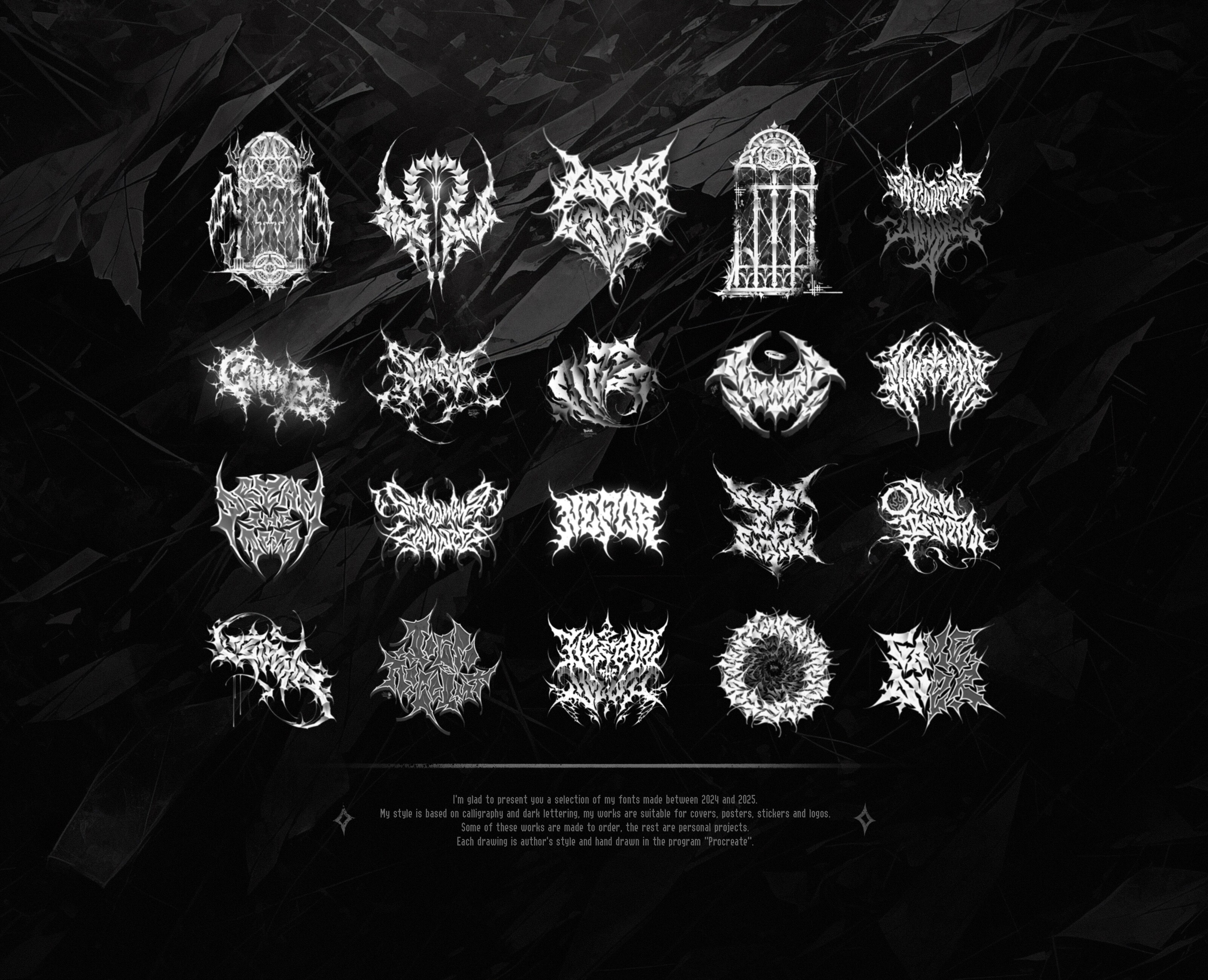Dark Lettering & Calligraphy collection part 3 — Графика на Dprofile