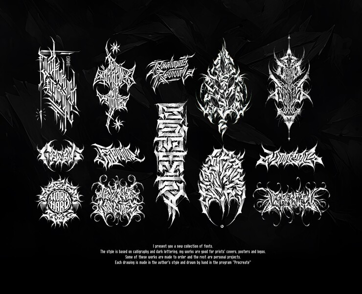 Dark Lettering & Calligraphy collection — Графика на Dprofile