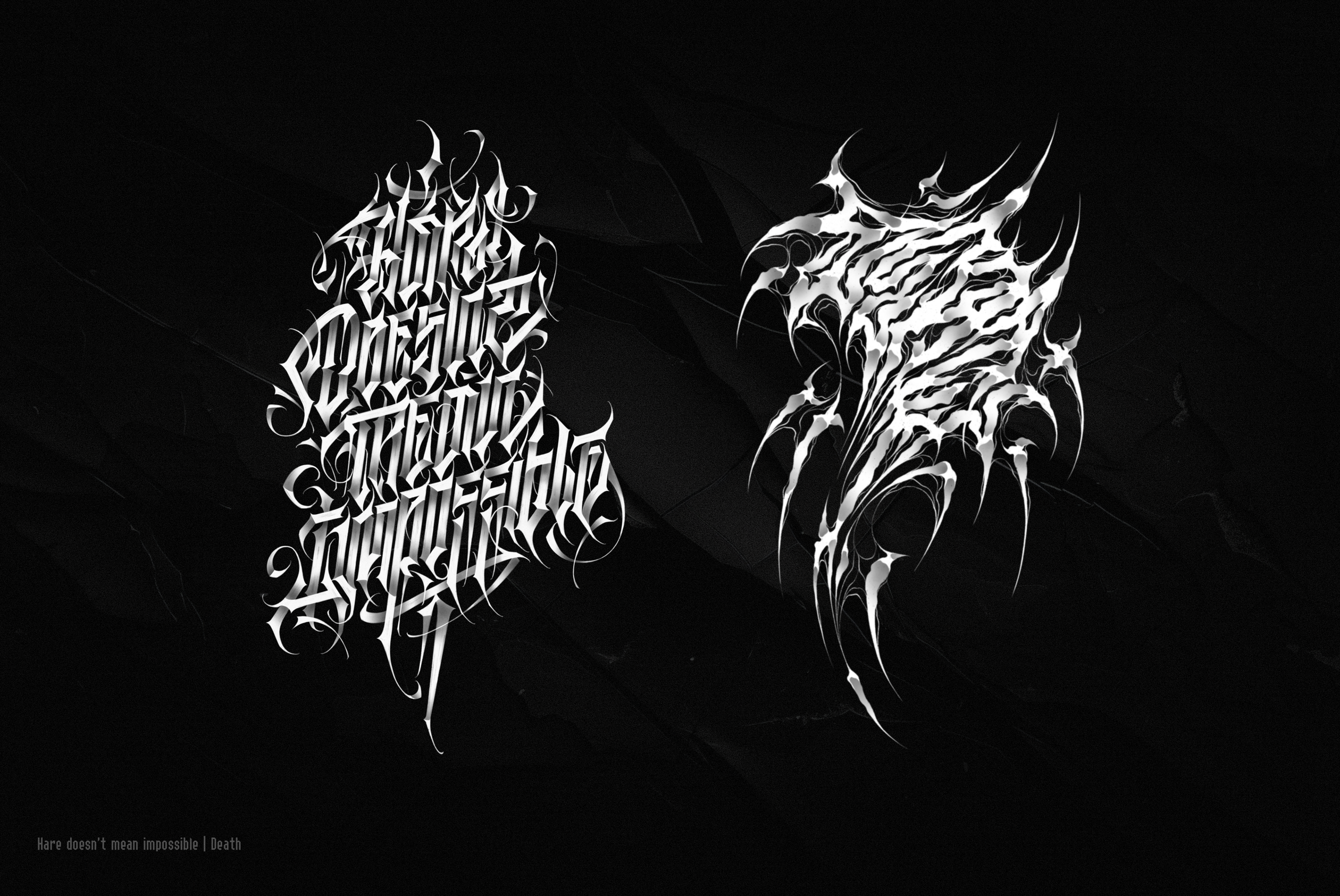 Dark Lettering & Calligraphy collection part 2 — Изображение №3 — Графика на Dprofile
