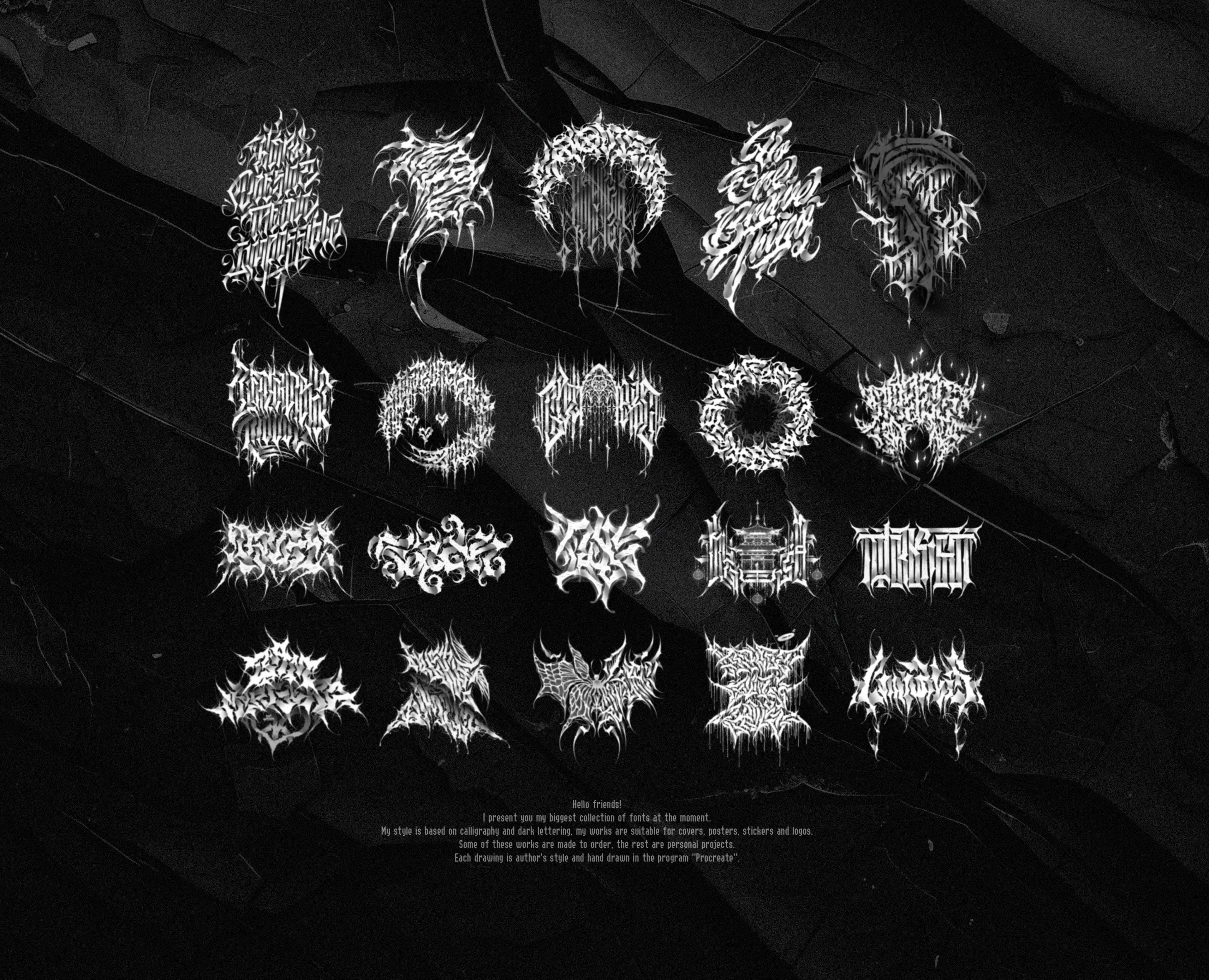 Dark Lettering & Calligraphy collection part 2 — Графика на Dprofile