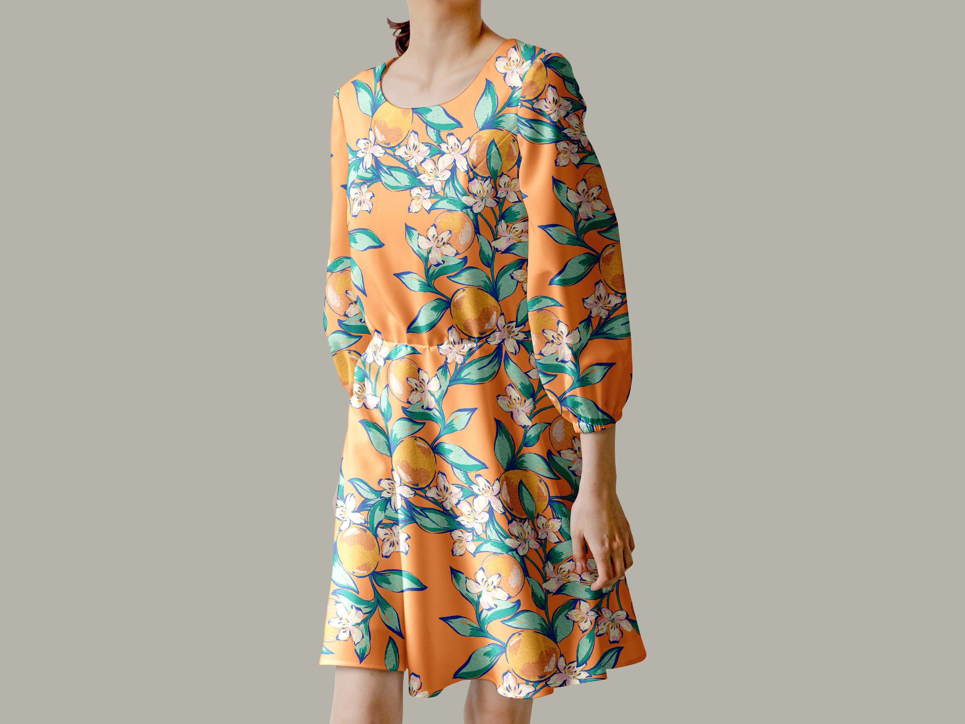 ORANGE GARDEN botanical tropical pattern. Ботанический узор — Изображение №6 — Иллюстрация, Графика на Dprofile