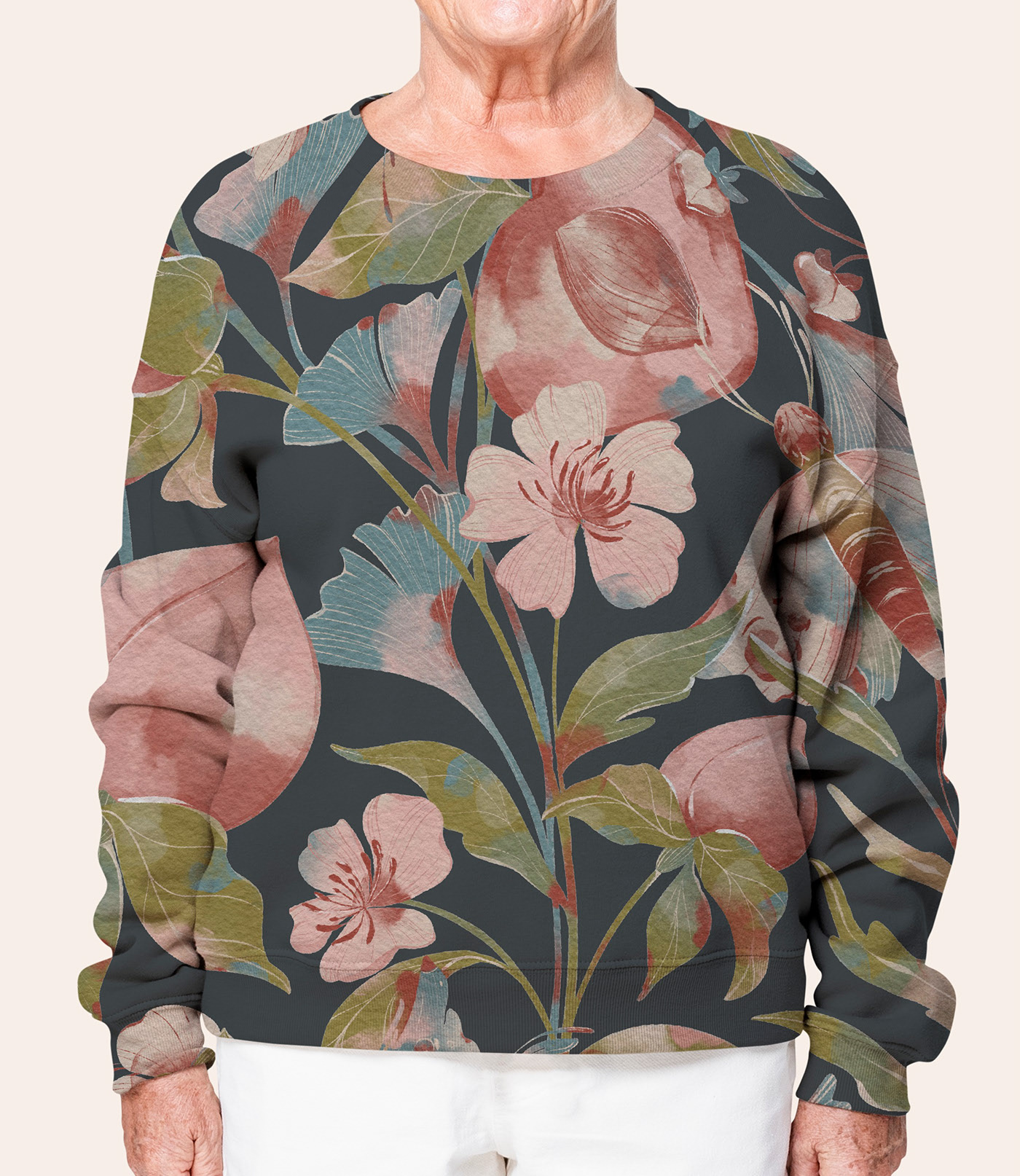 PEACH BLOSSOM. Botanical seamless pattern — Изображение №4 — Иллюстрация, Графика на Dprofile