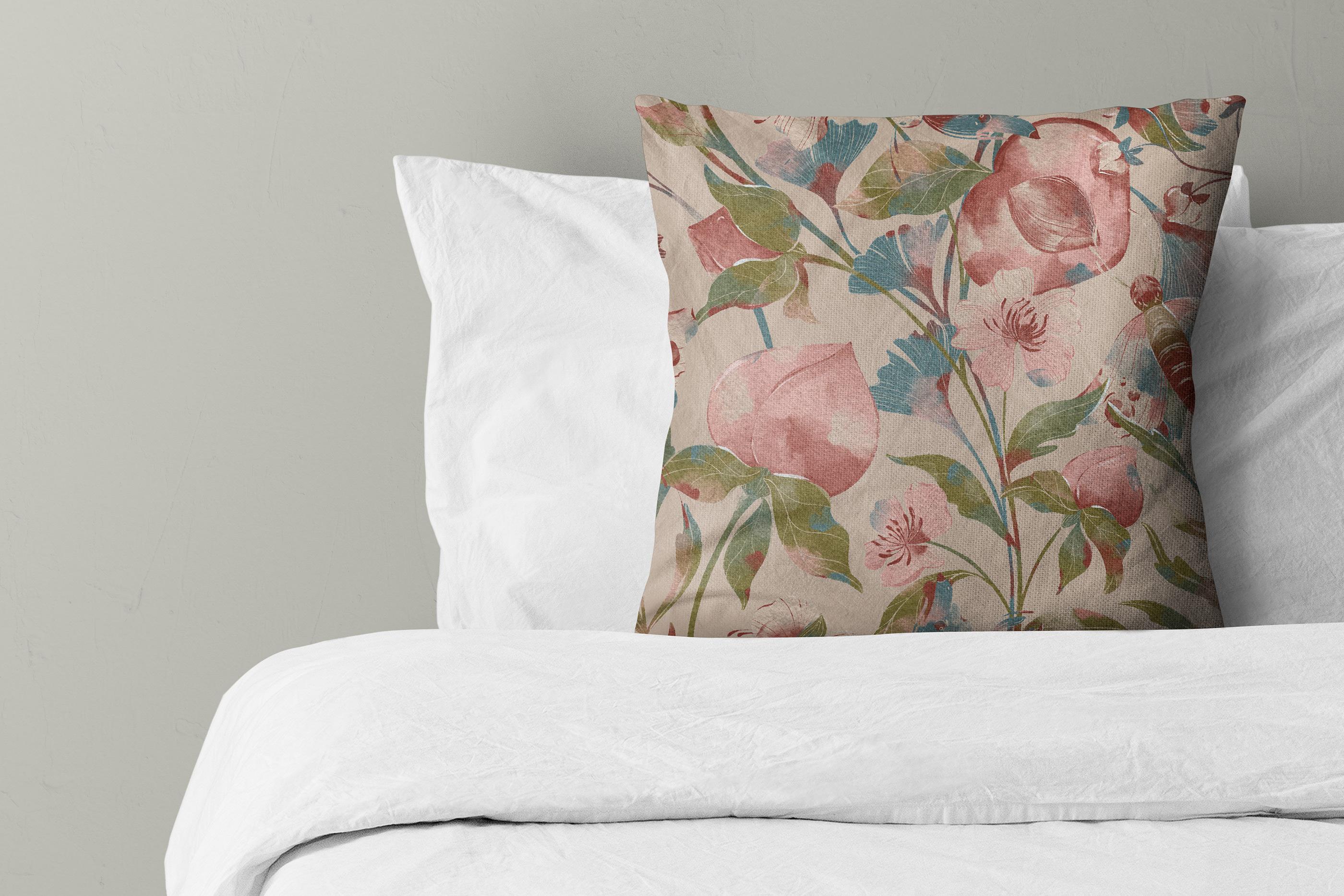 PEACH BLOSSOM. Botanical seamless pattern — Изображение №6 — Иллюстрация, Графика на Dprofile