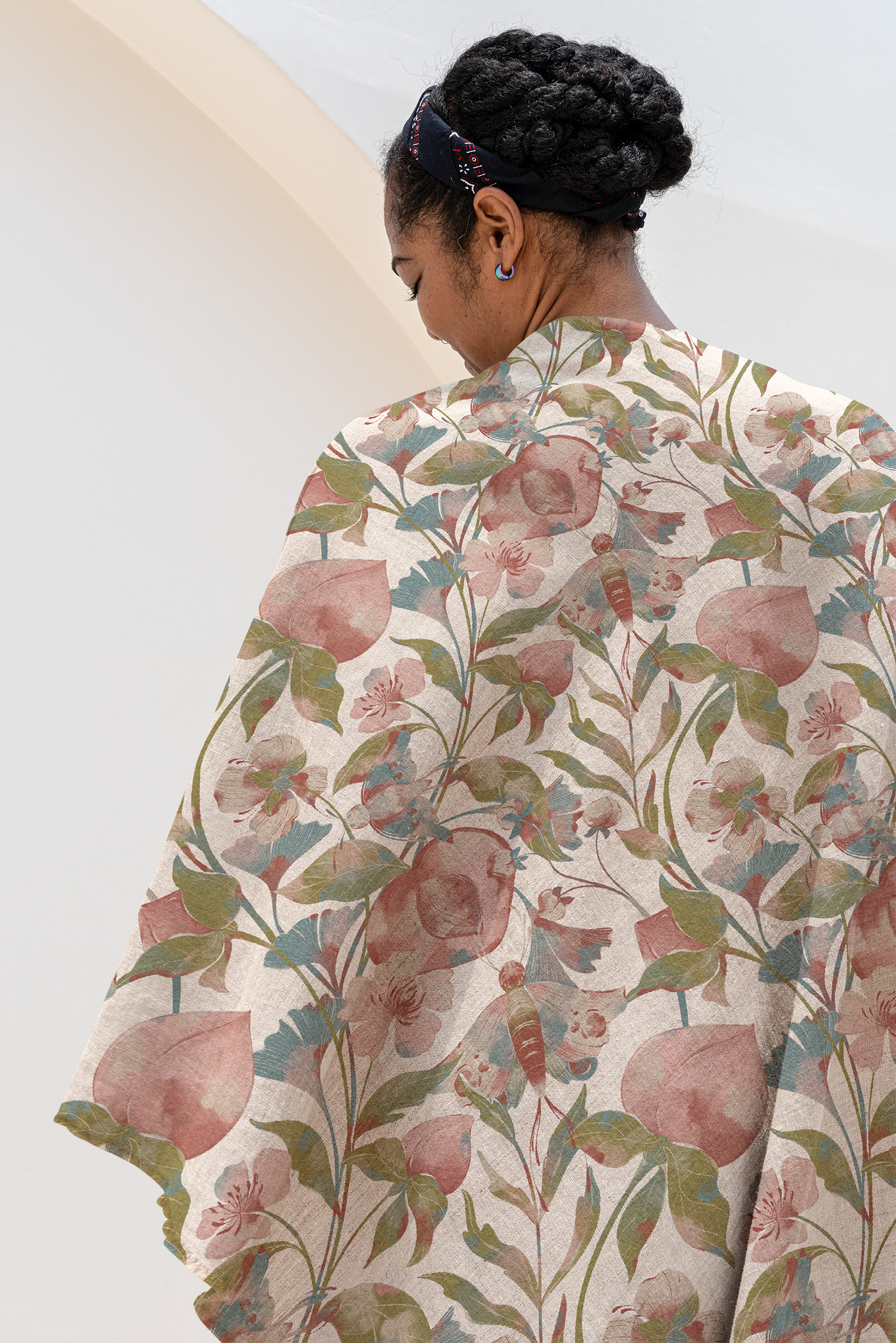 PEACH BLOSSOM. Botanical seamless pattern — Изображение №7 — Иллюстрация, Графика на Dprofile