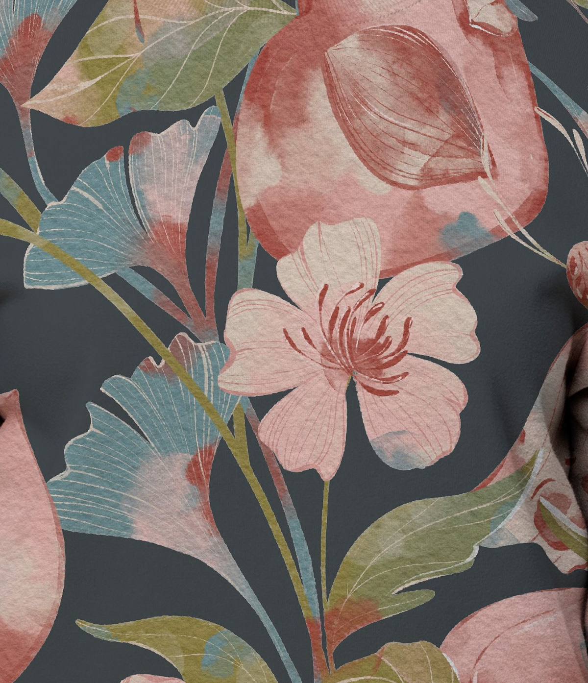 PEACH BLOSSOM. Botanical seamless pattern — Изображение №5 — Иллюстрация, Графика на Dprofile