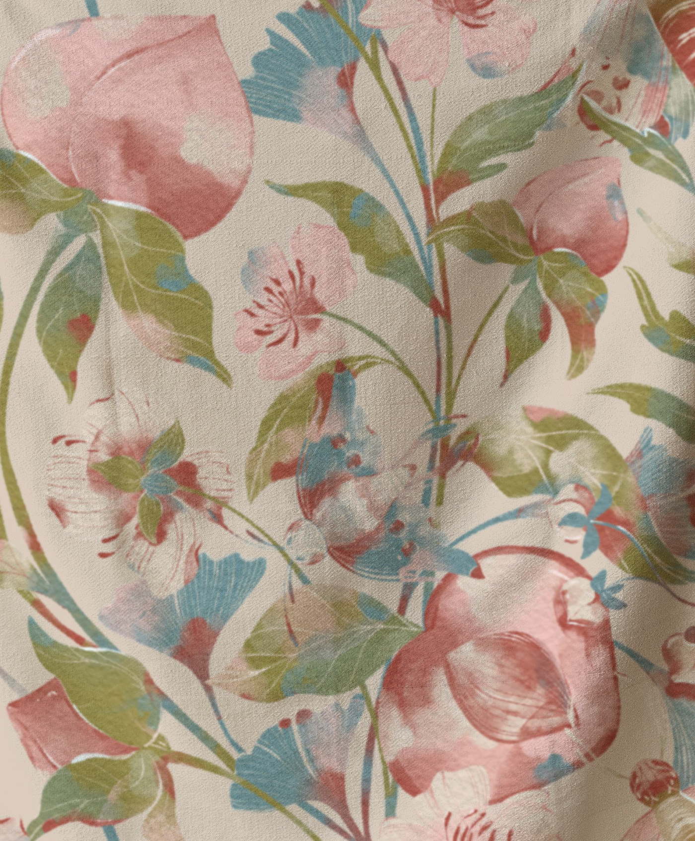 PEACH BLOSSOM. Botanical seamless pattern — Изображение №3 — Иллюстрация, Графика на Dprofile