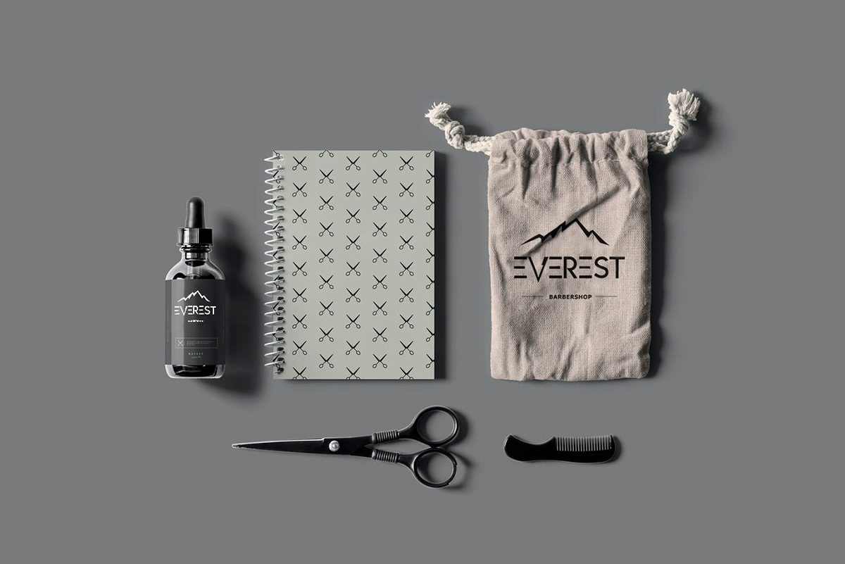 Фирменный стиль для барбершопа EVEREST — Изображение №9 — Брендинг, Графика на Dprofile