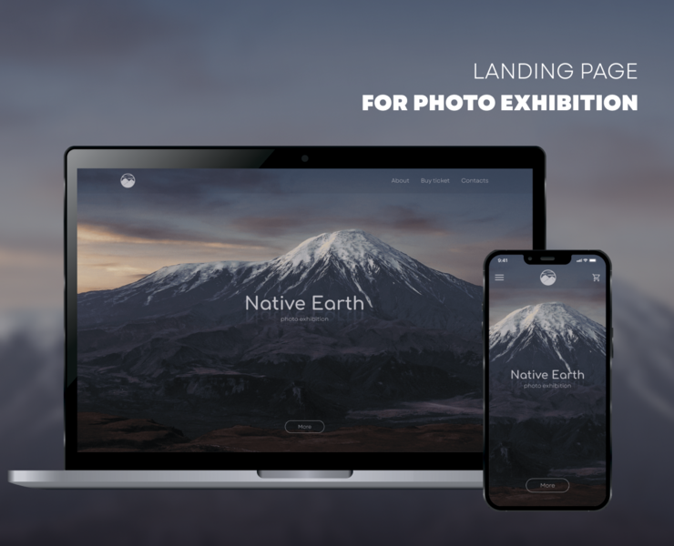 Landing page for Photo Exhibition — Интерфейсы на Dprofile