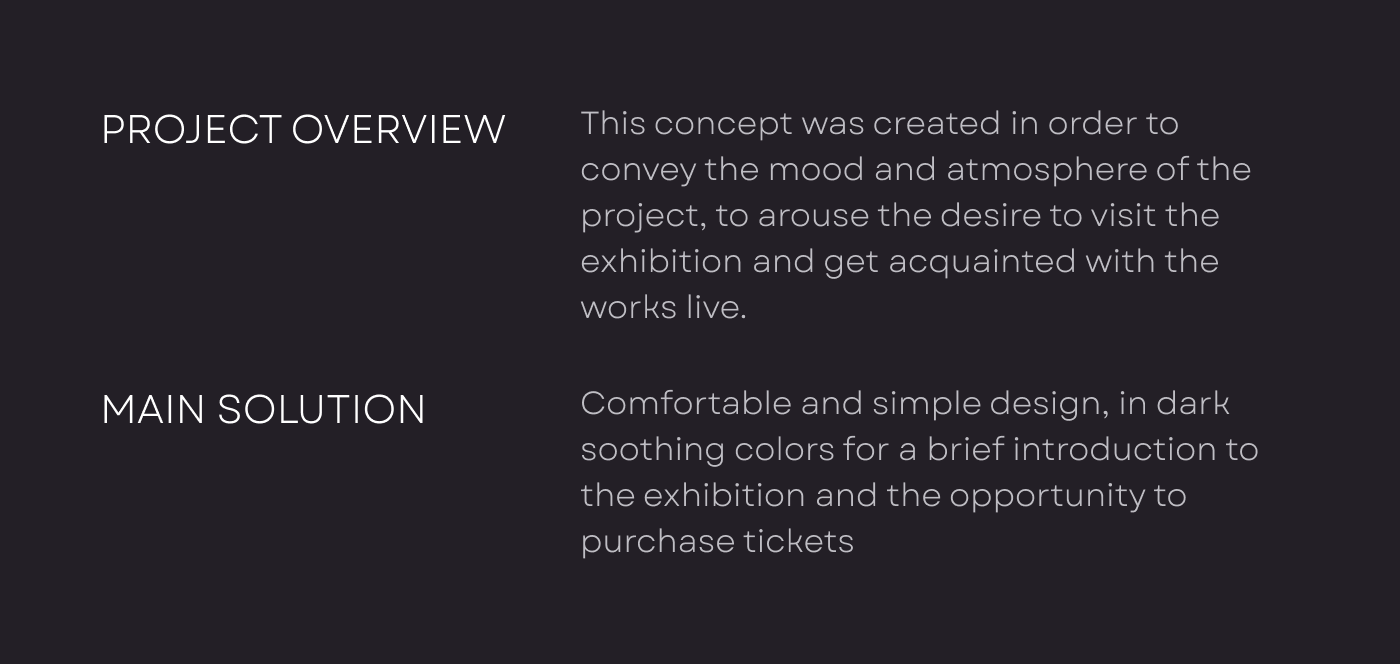 Landing page for Photo Exhibition — Изображение №2 — Интерфейсы на Dprofile
