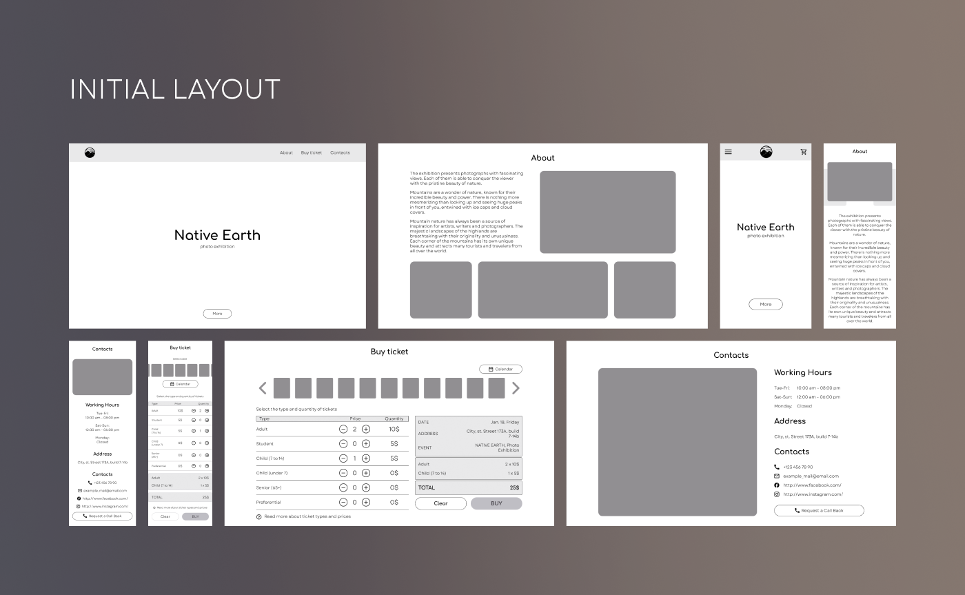Landing page for Photo Exhibition — Изображение №5 — Интерфейсы на Dprofile
