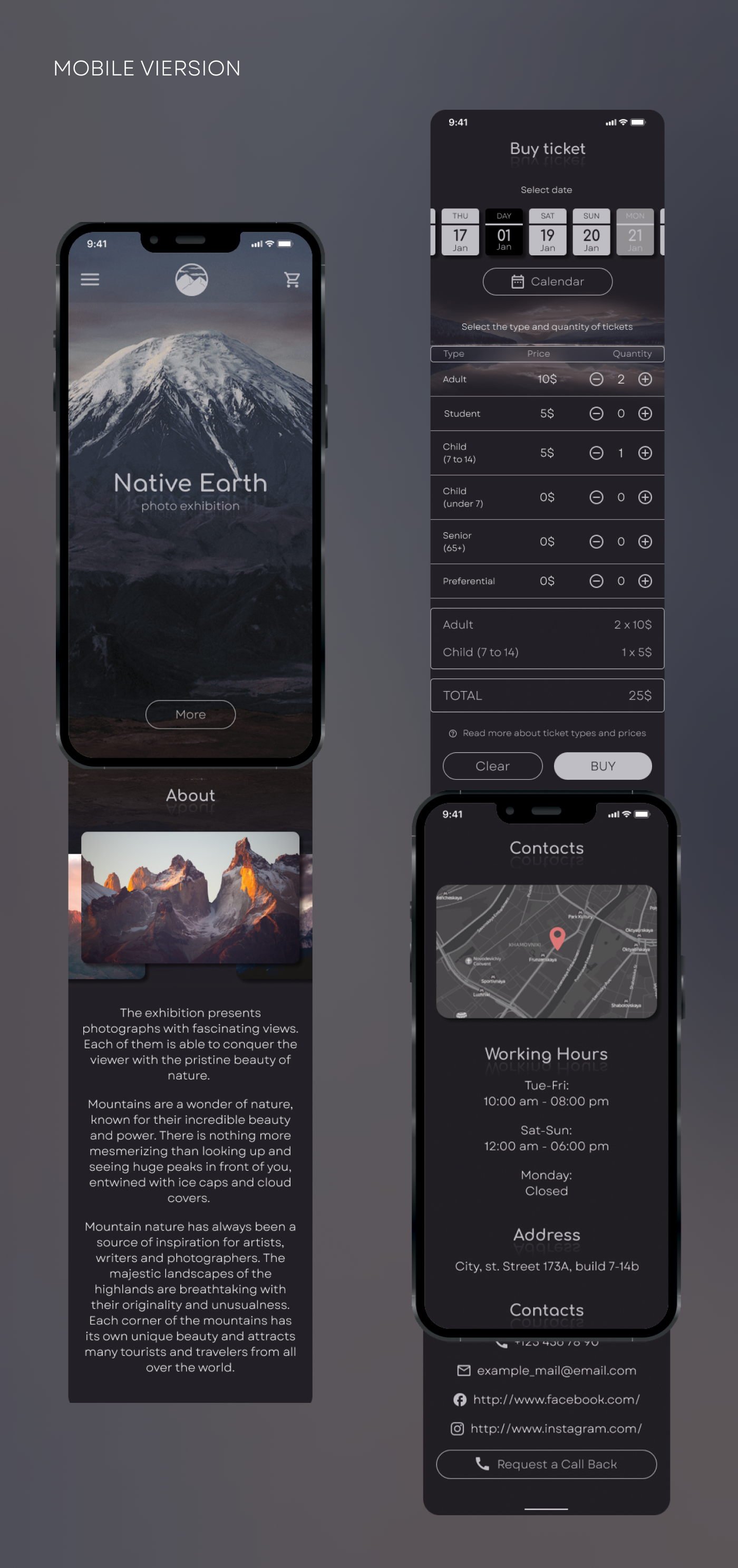 Landing page for Photo Exhibition — Изображение №8 — Интерфейсы на Dprofile