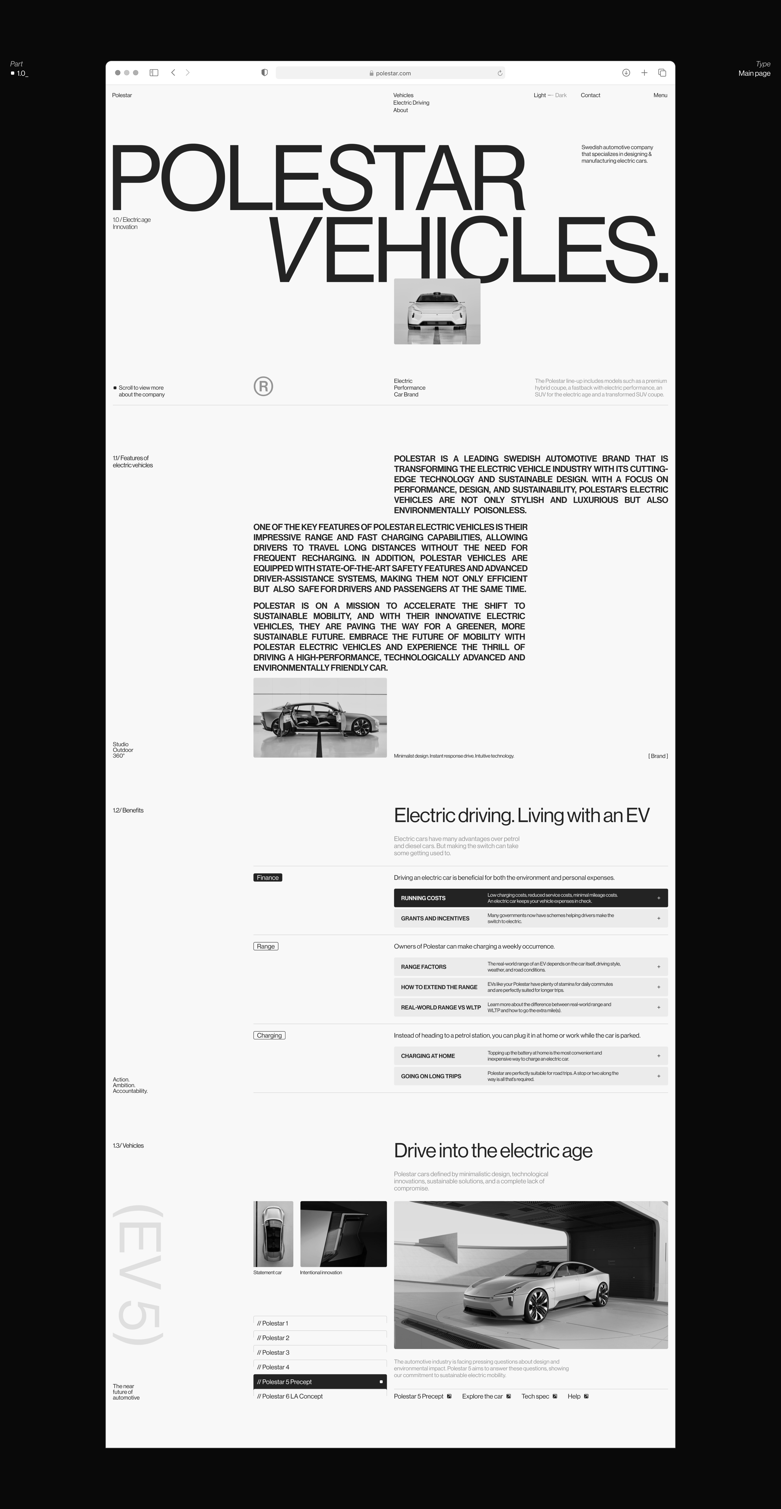 Polestar | Corporate — Изображение №3 — Интерфейсы, Анимация на Dprofile