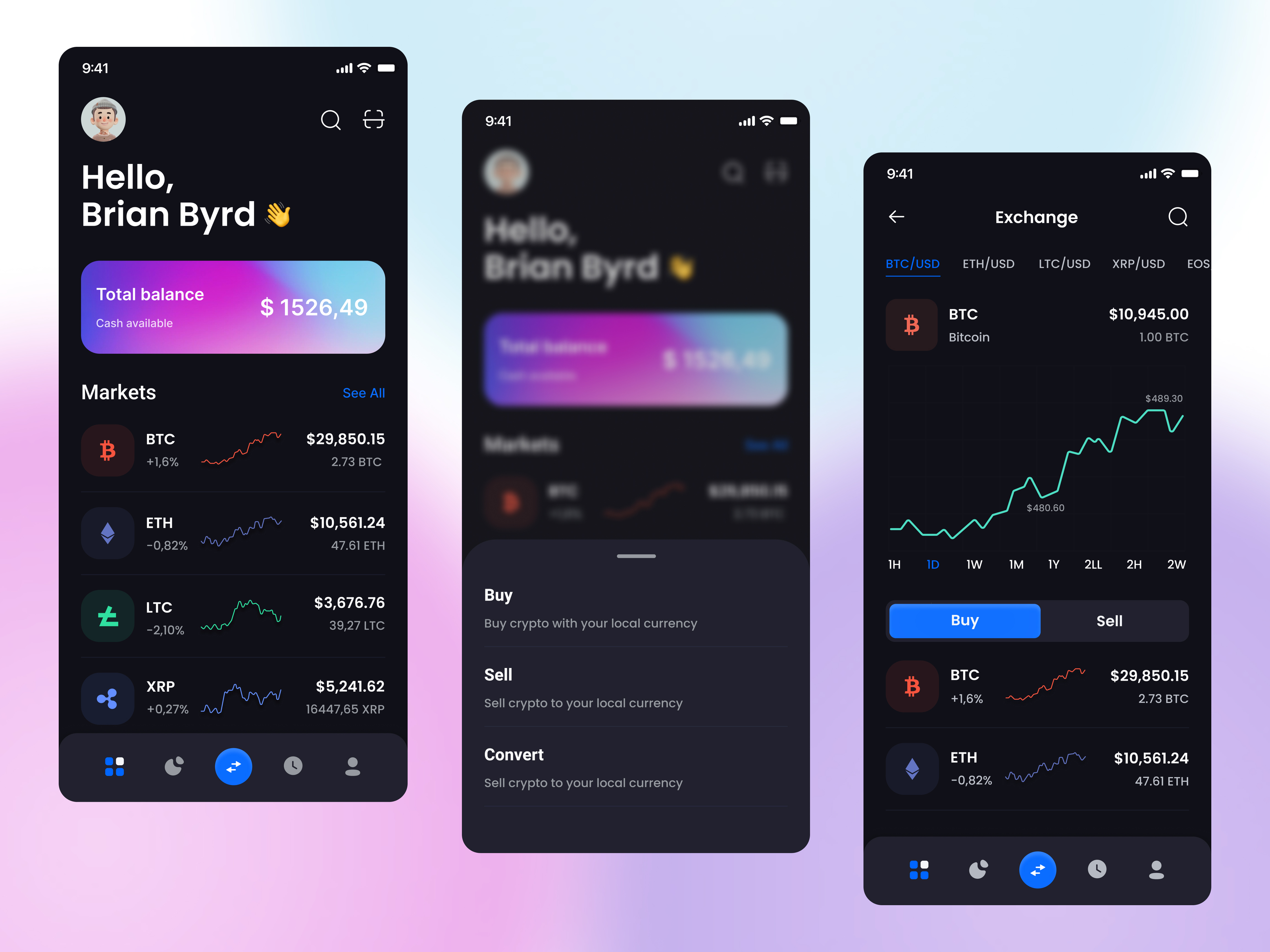 Crypto Wallet Mobile App — Изображение №1 — Интерфейсы на Dprofile