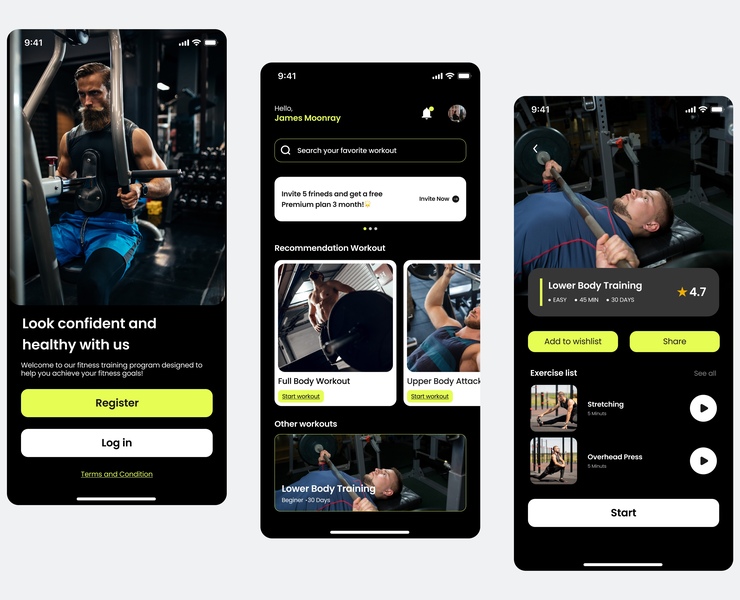 Workout Mobile App на Dprofile