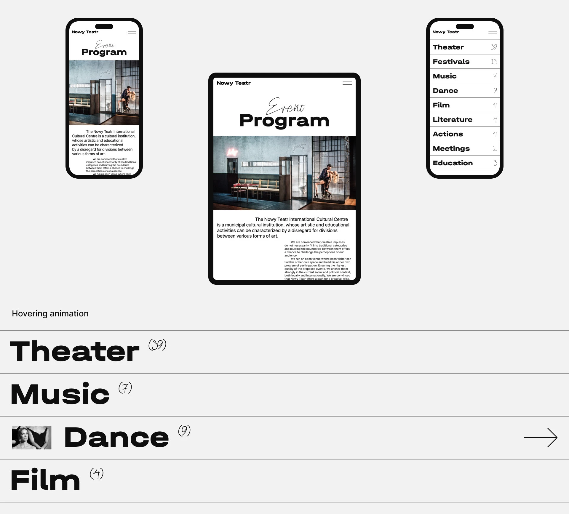 Nowy Teatr website — Изображение №12 — Интерфейсы на Dprofile