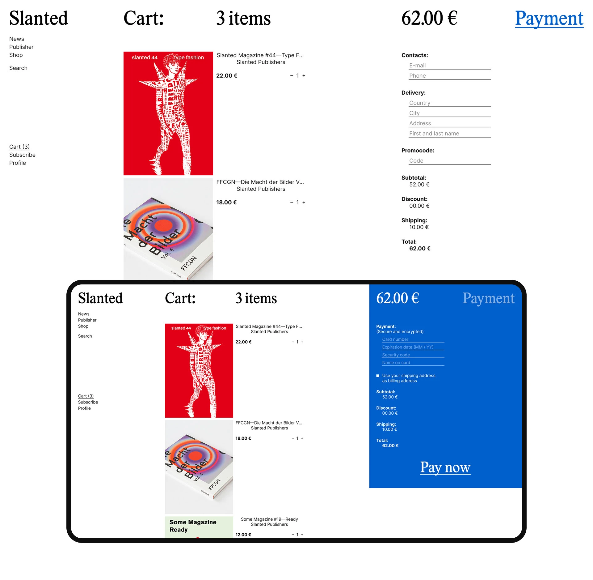 Slanted e-commerce website — Изображение №10 — Интерфейсы на Dprofile