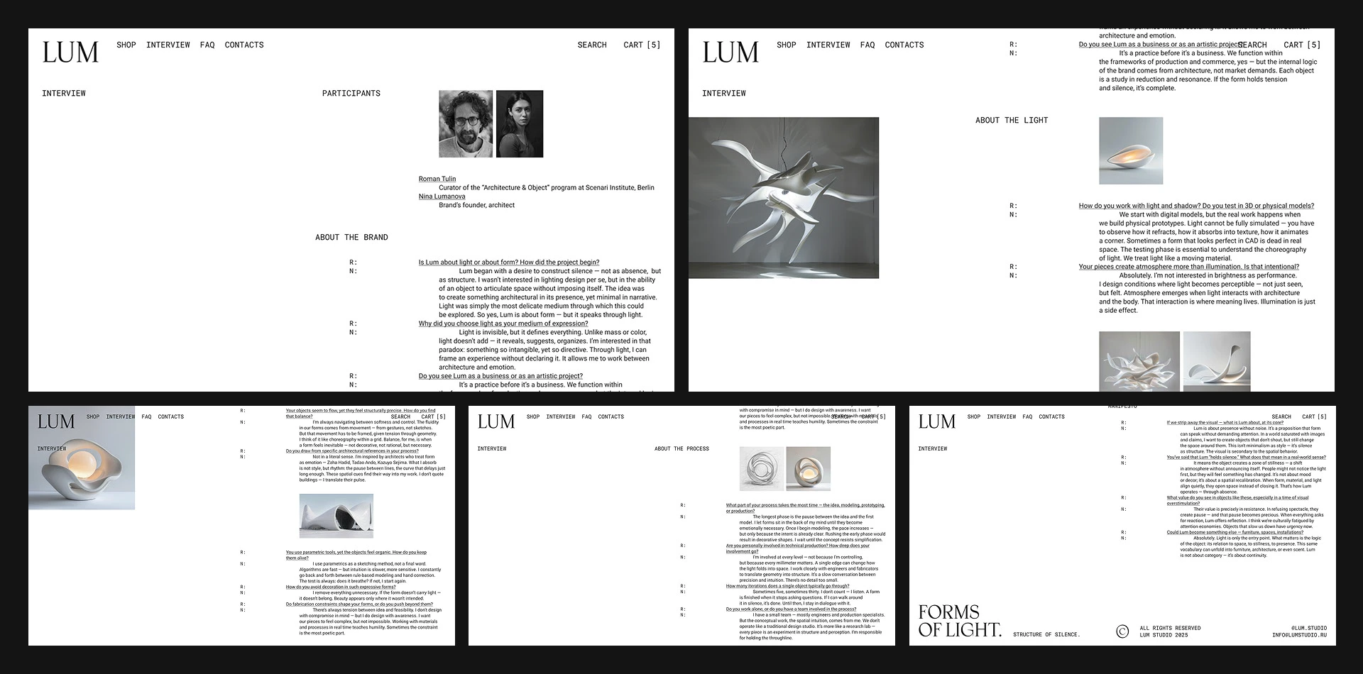 LUM e-commerce website — Изображение №3 — Интерфейсы, Графика на Dprofile