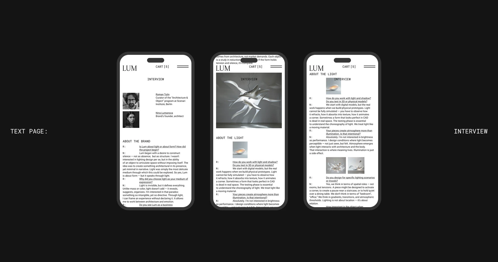 LUM e-commerce website — Изображение №4 — Интерфейсы, Графика на Dprofile