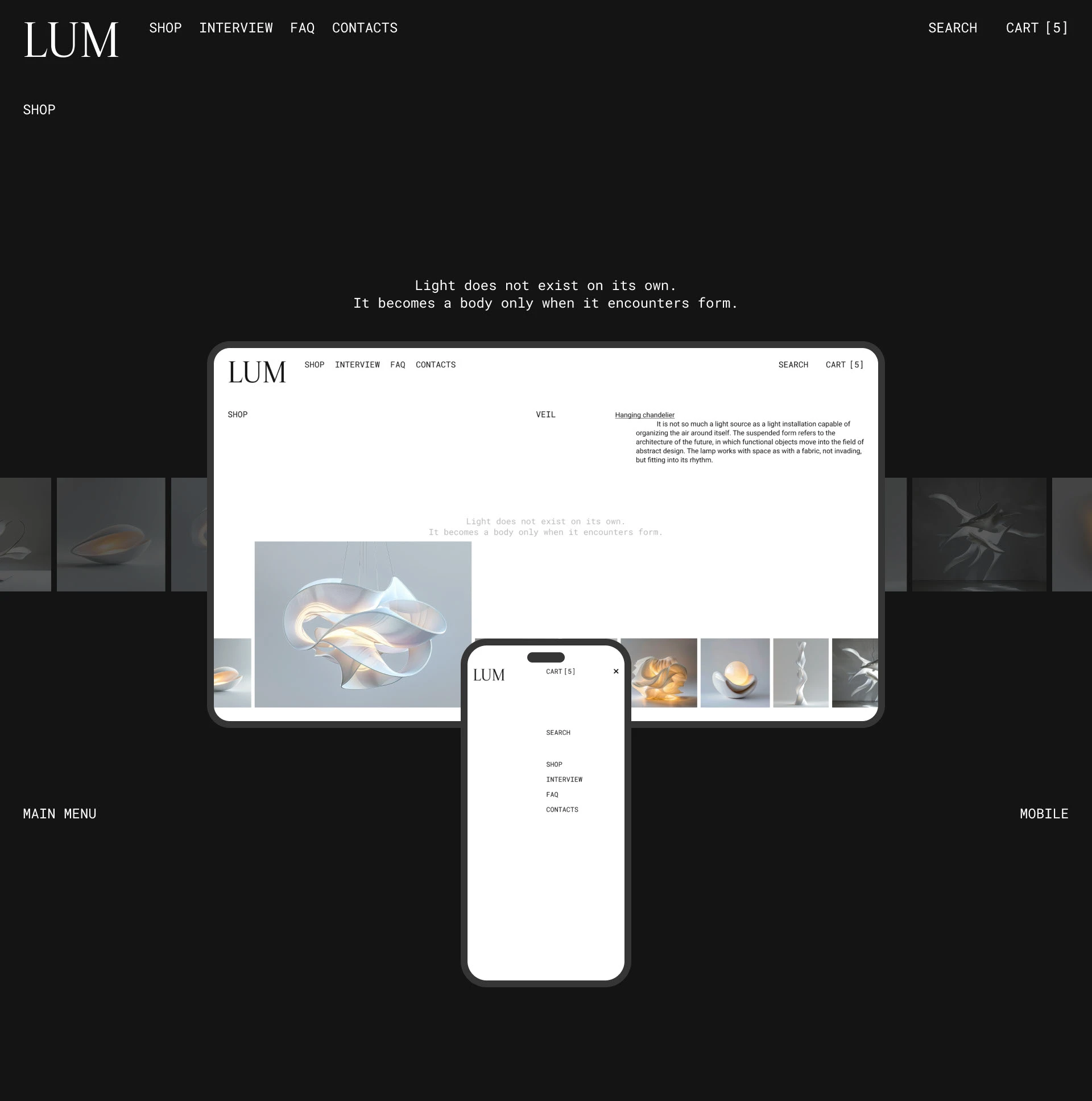 LUM e-commerce website — Изображение №2 — Интерфейсы, Графика на Dprofile