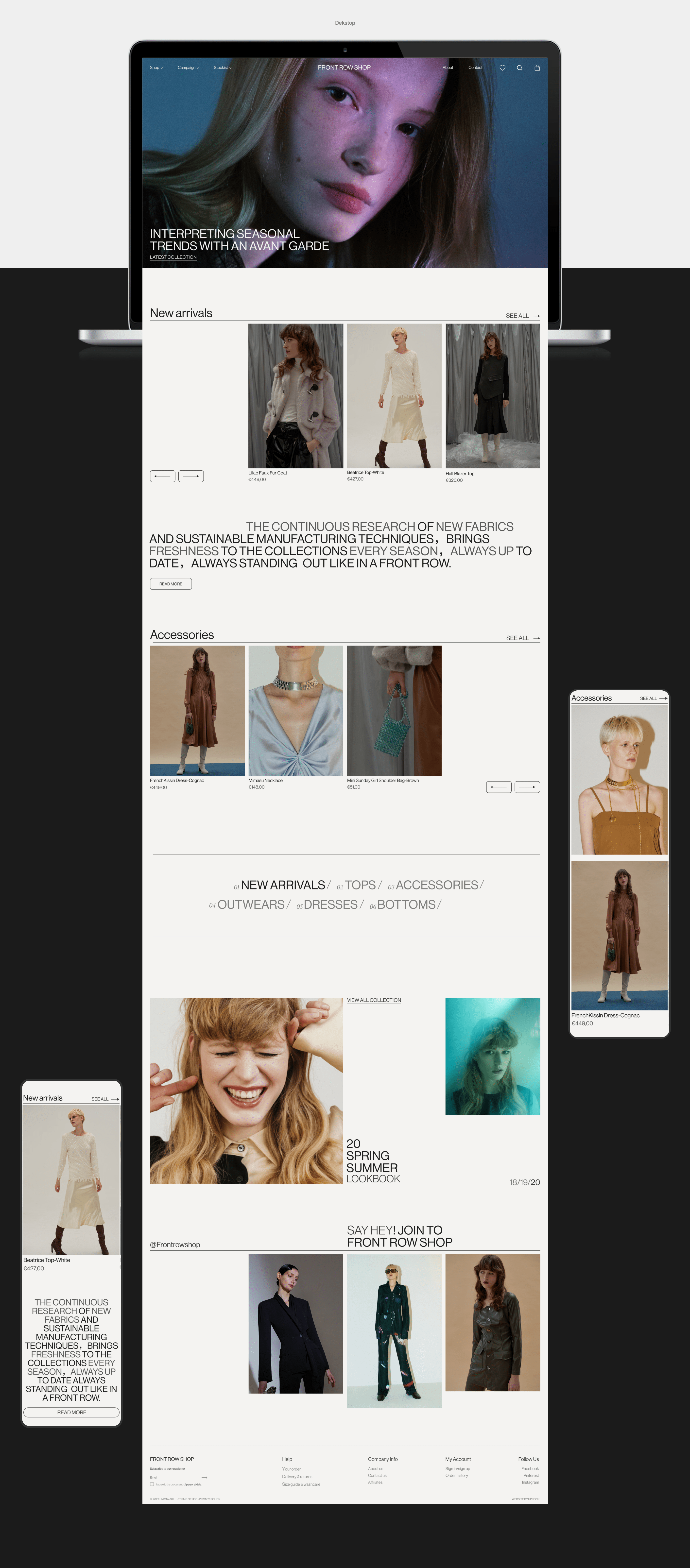 Front row shop | Re-Designe — Изображение №3 — Интерфейсы на Dprofile