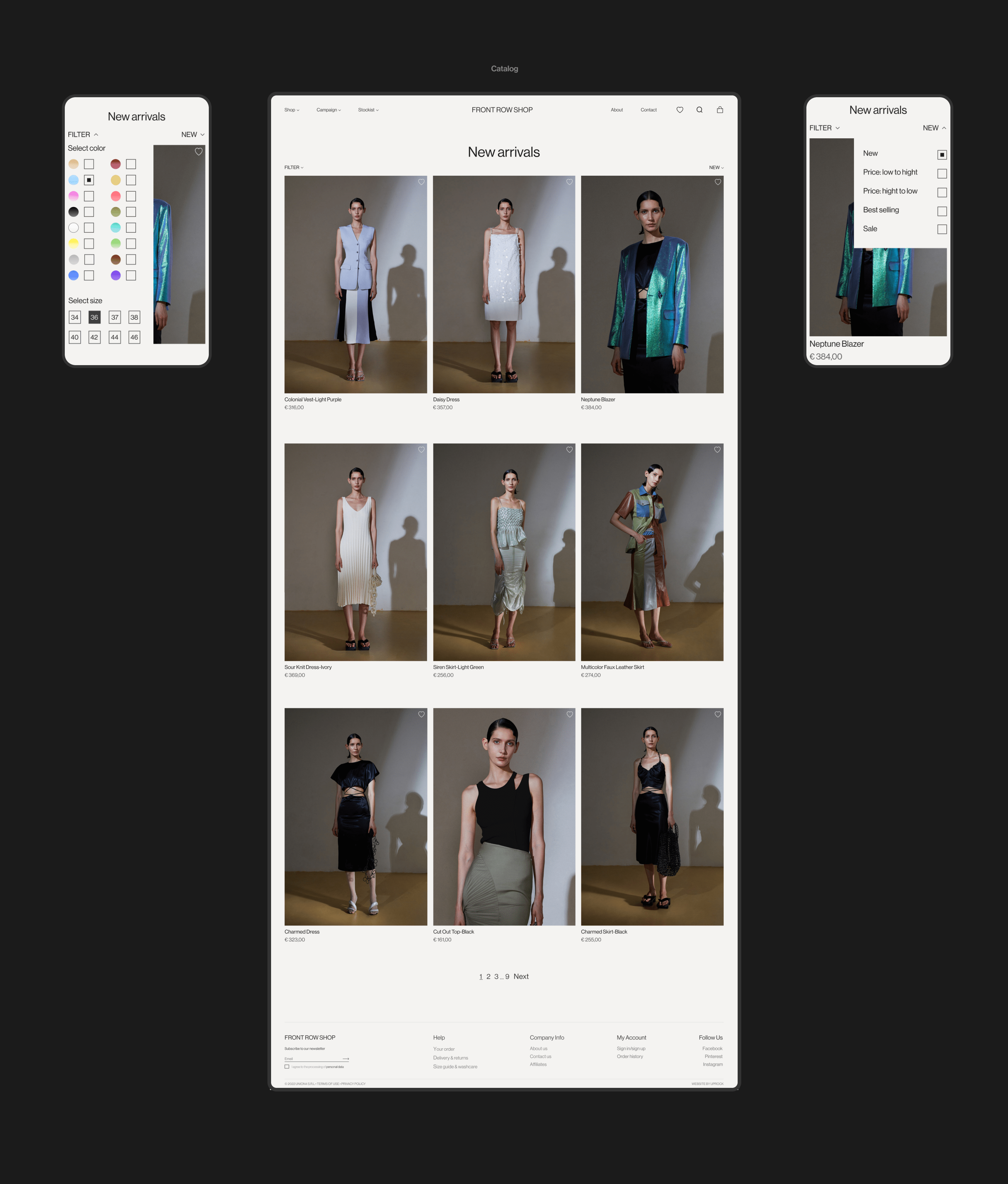 Front row shop | Re-Designe — Изображение №5 — Интерфейсы на Dprofile