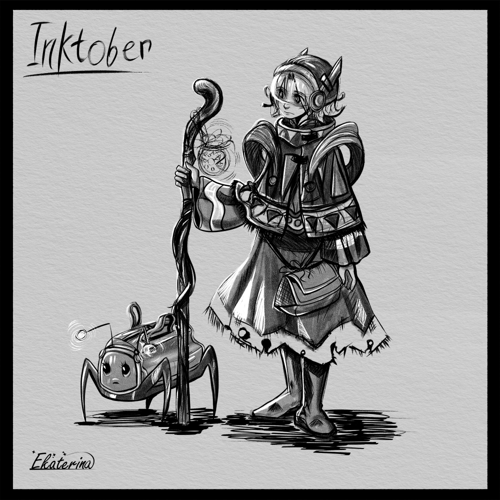 Through The Forest|Inktober 2022 — Изображение №1 — Иллюстрация, Графика на Dprofile