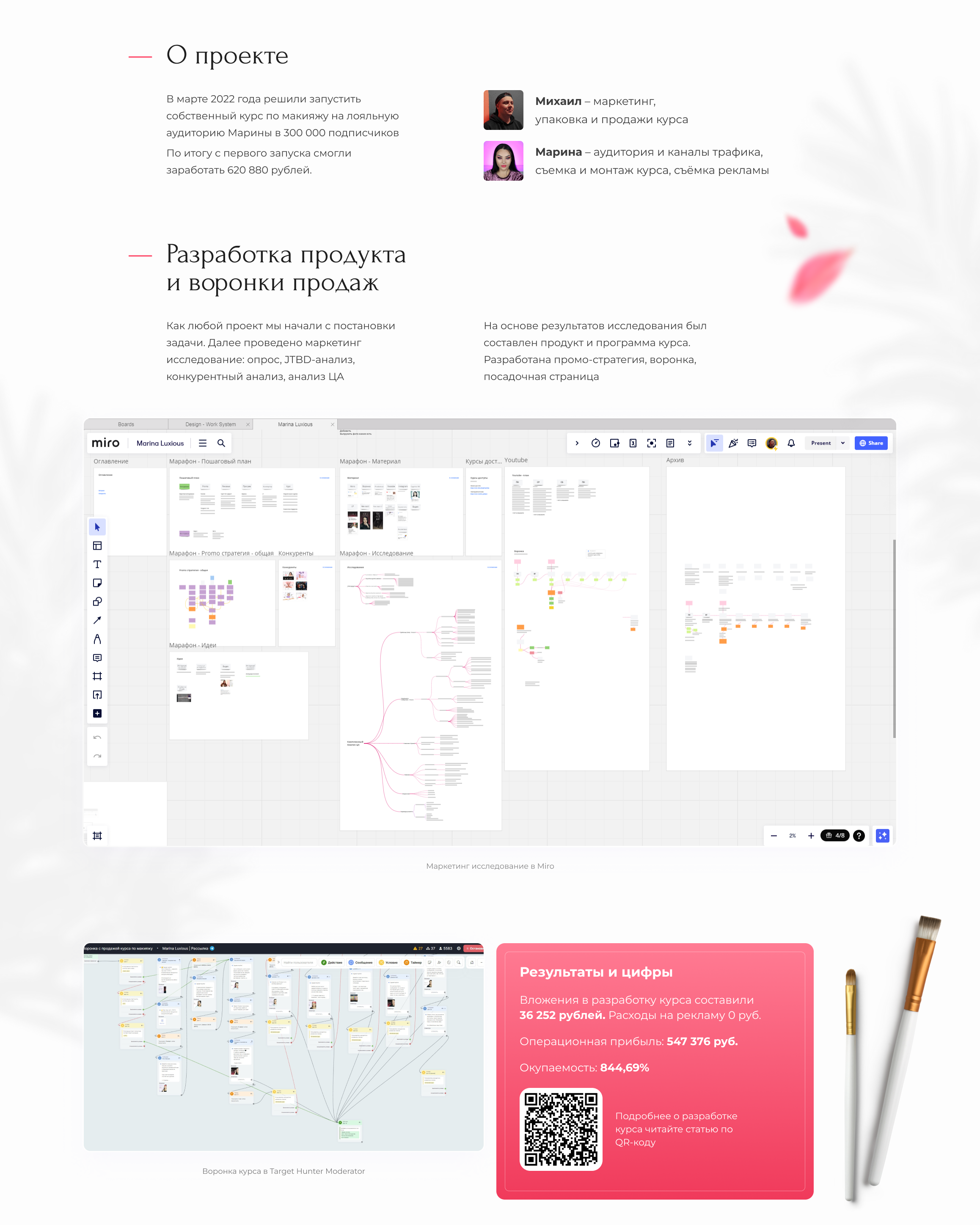 MARINA LUXIOUS — Разработка и запуск курса по макияжу — Изображение №2 — Маркетинг на Dprofile